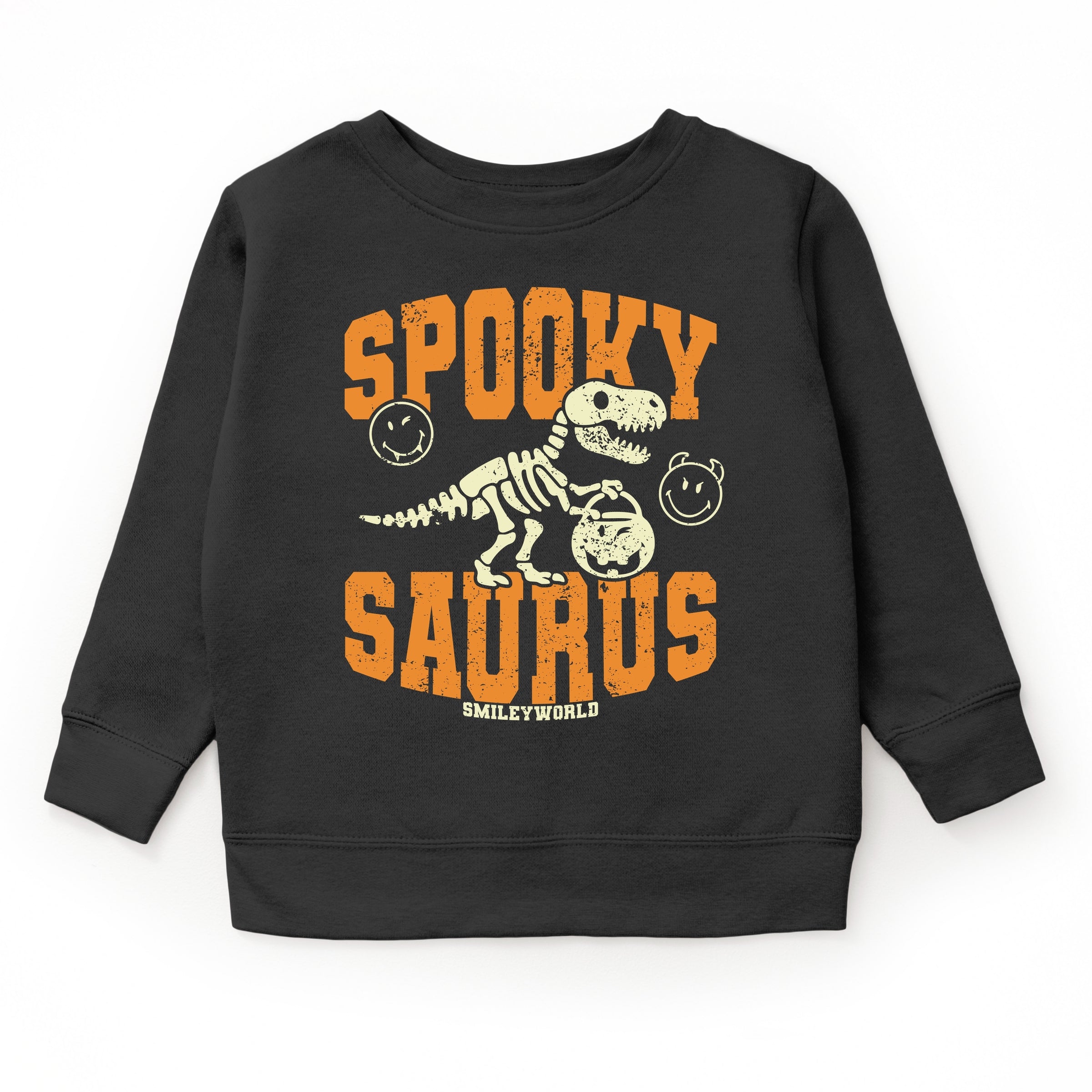 SmileyWorld Spooky Saurus - Toddler Graphic Sweatshirt and Youth Graphic Sweatshirt