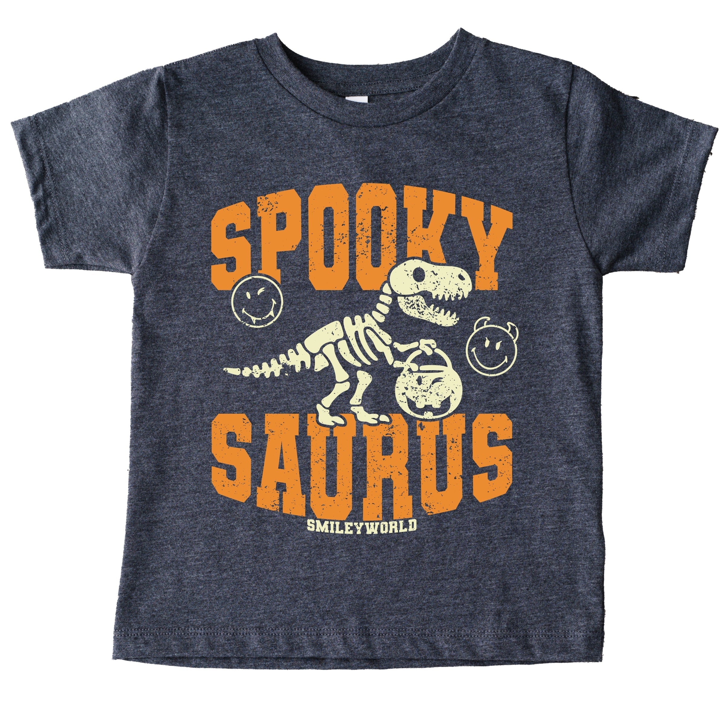 SmileyWorld Spooky Saurus - Youth Short Sleeve Graphic T-Shirt and Toddler Short Sleeve Graphic T-Shirt