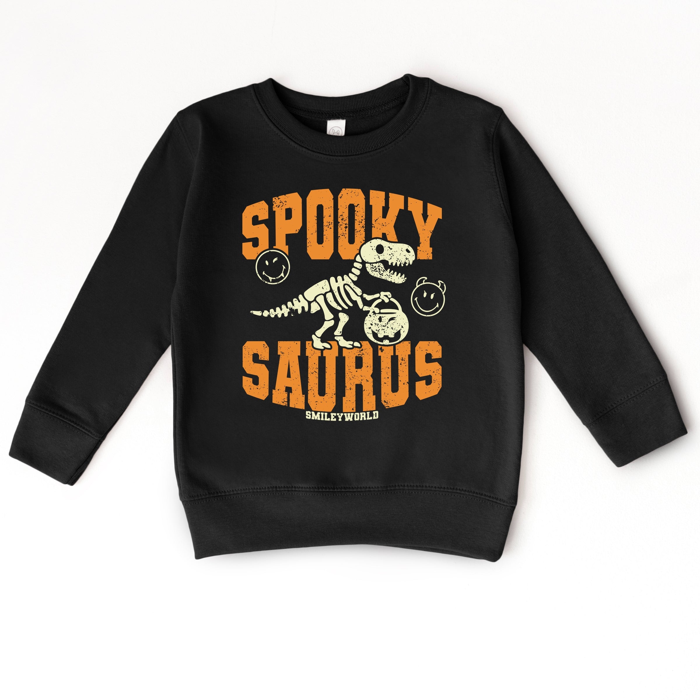 SmileyWorld Spooky Saurus - Toddler Graphic Sweatshirt and Youth Graphic Sweatshirt
