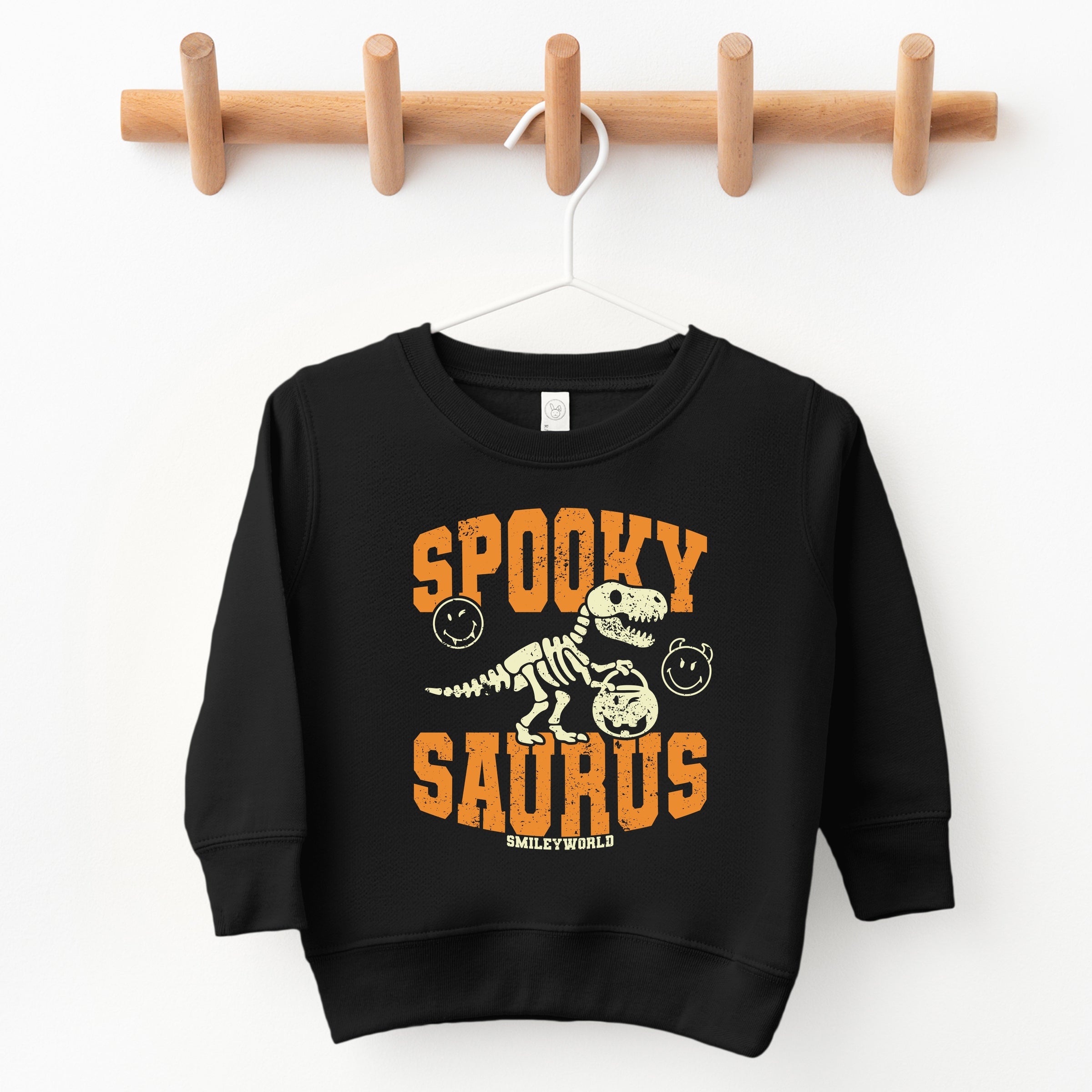 SmileyWorld Spooky Saurus - Toddler Graphic Sweatshirt and Youth Graphic Sweatshirt