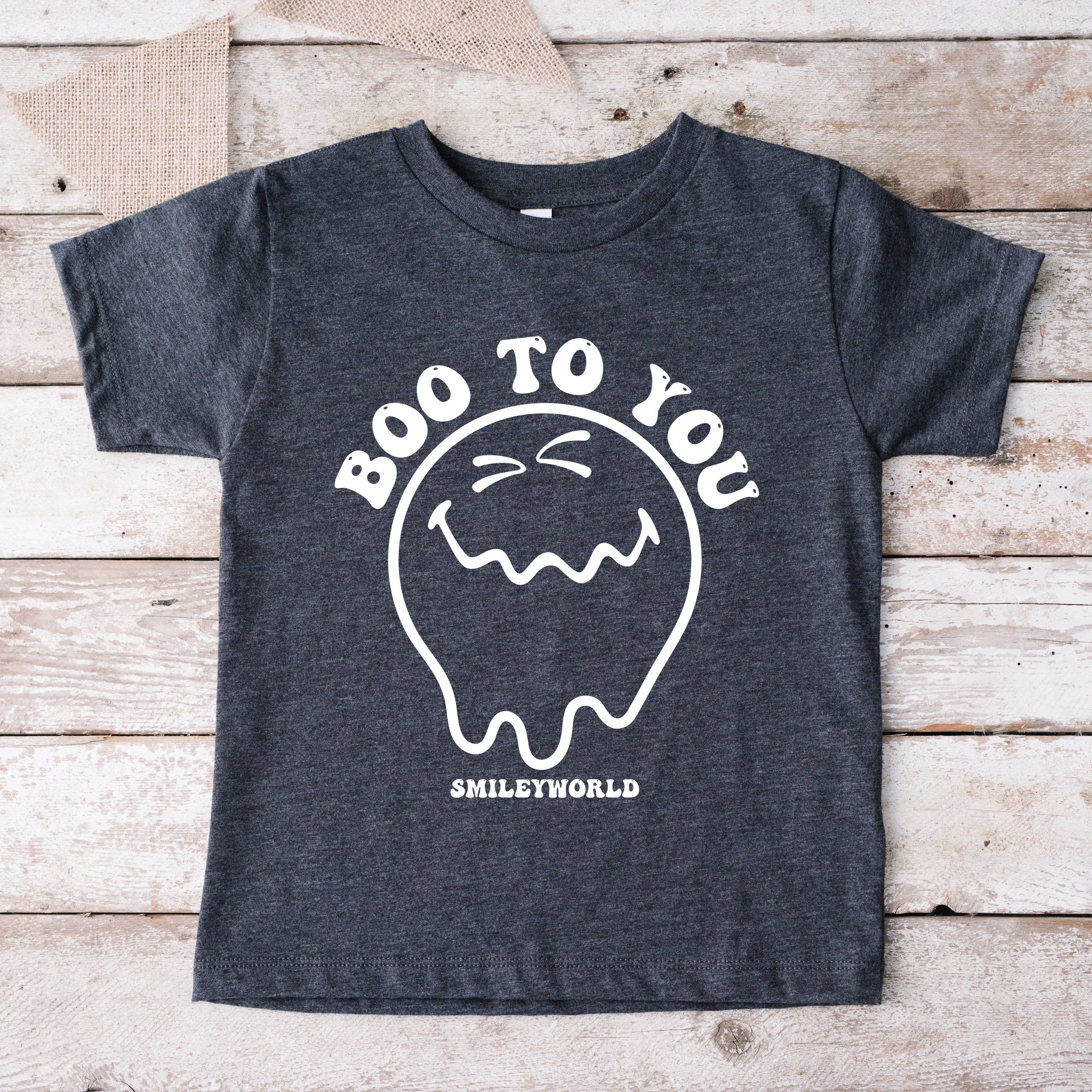 SmileyWorld Boo To You - Youth Short Sleeve Graphic T-Shirt and Toddler Short Sleeve Graphic T-Shirt