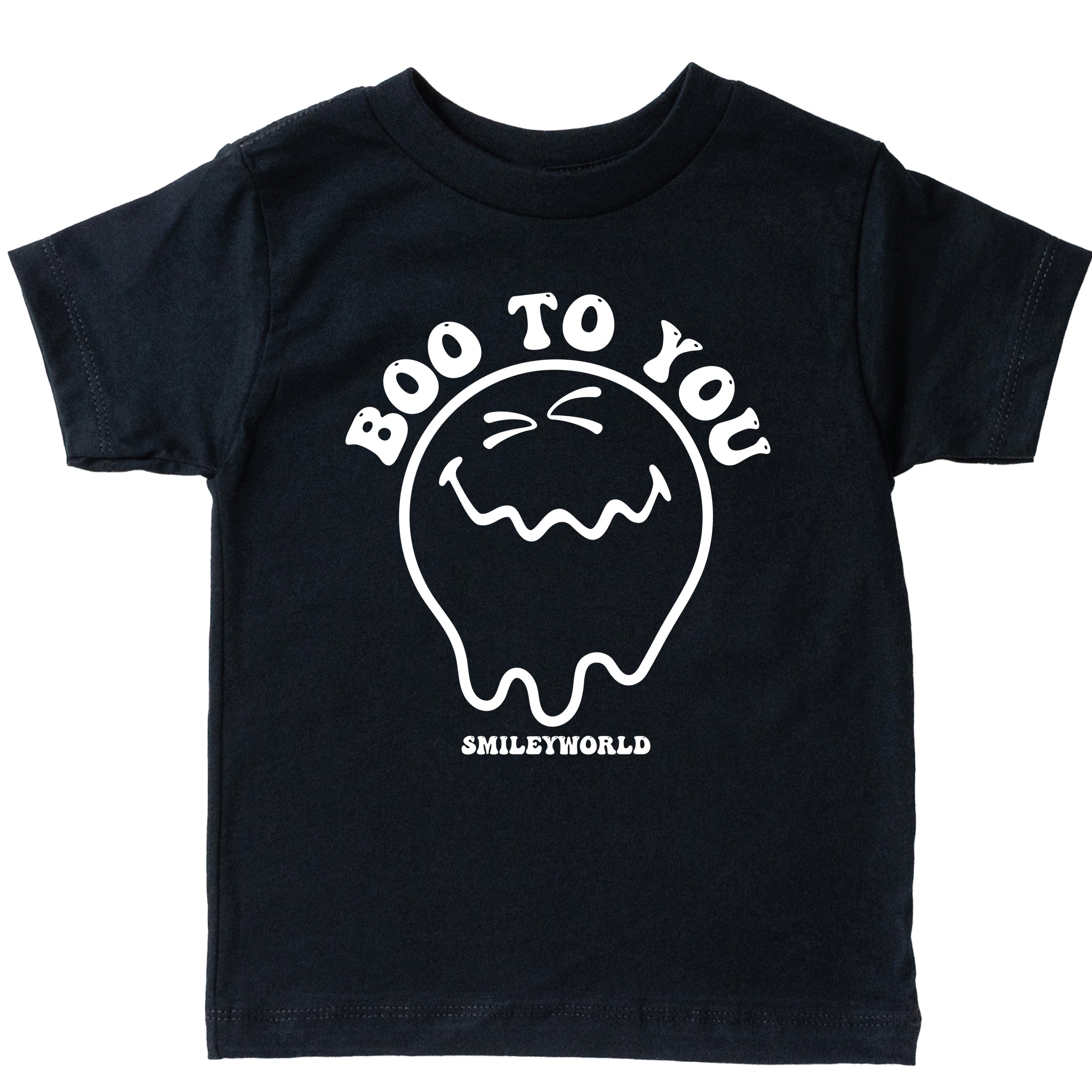 SmileyWorld Boo To You - Youth Short Sleeve Graphic T-Shirt and Toddler Short Sleeve Graphic T-Shirt