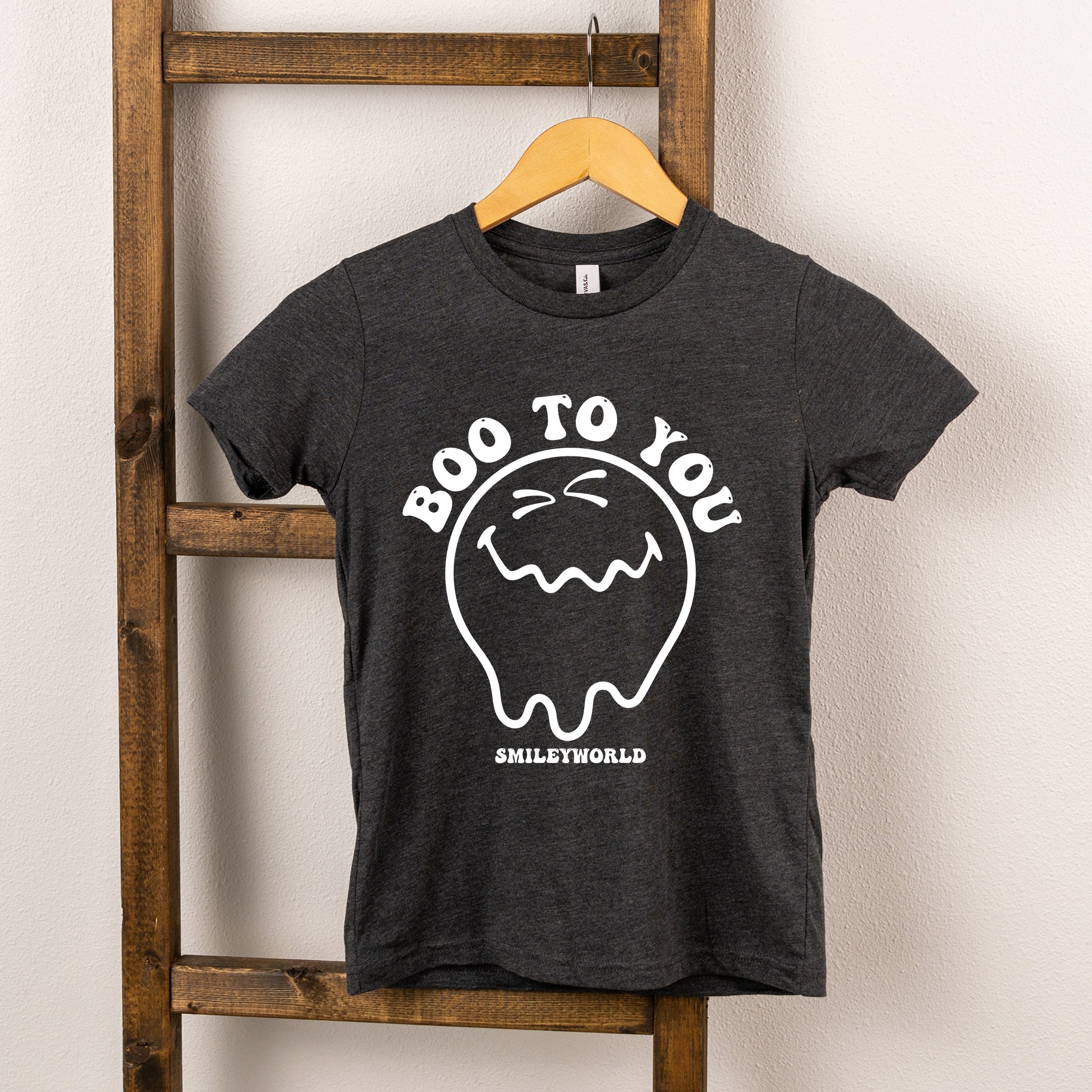 SmileyWorld Boo To You - Youth Short Sleeve Graphic T-Shirt and Toddler Short Sleeve Graphic T-Shirt