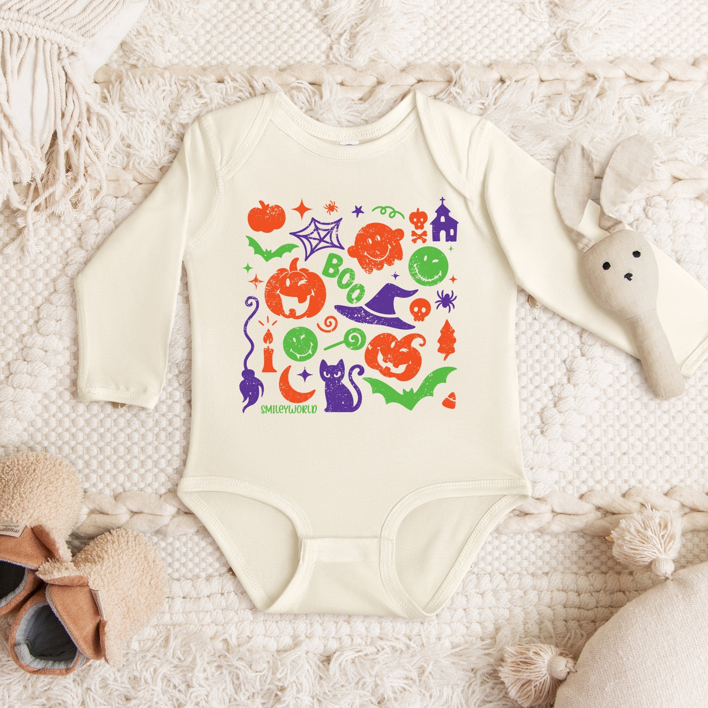 SmileyWorld Halloween Silhouette - Baby Long Sleeve Bodysuit