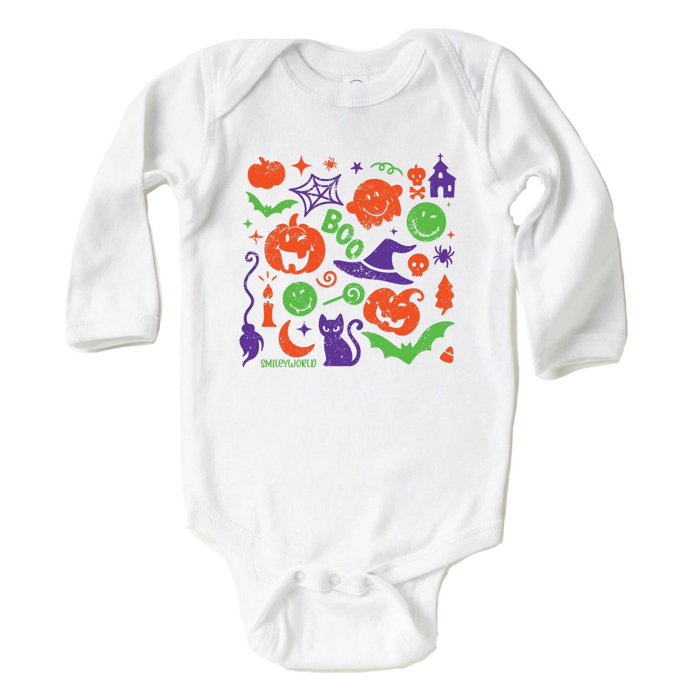 SmileyWorld Halloween Silhouette - Baby Long Sleeve Bodysuit