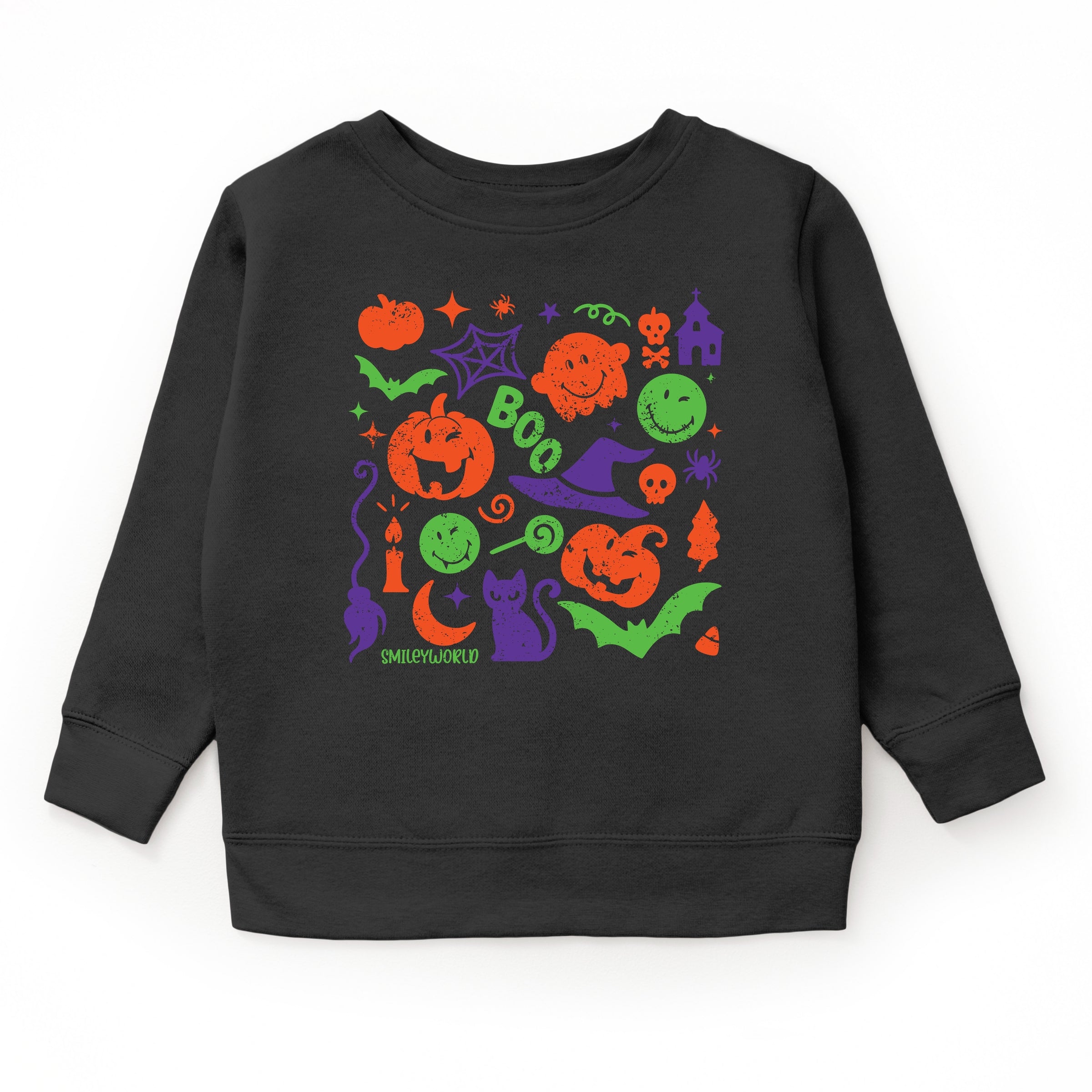 SmileyWorld Halloween Silhouette - Toddler Graphic Sweatshirt and Youth Graphic Sweatshirt