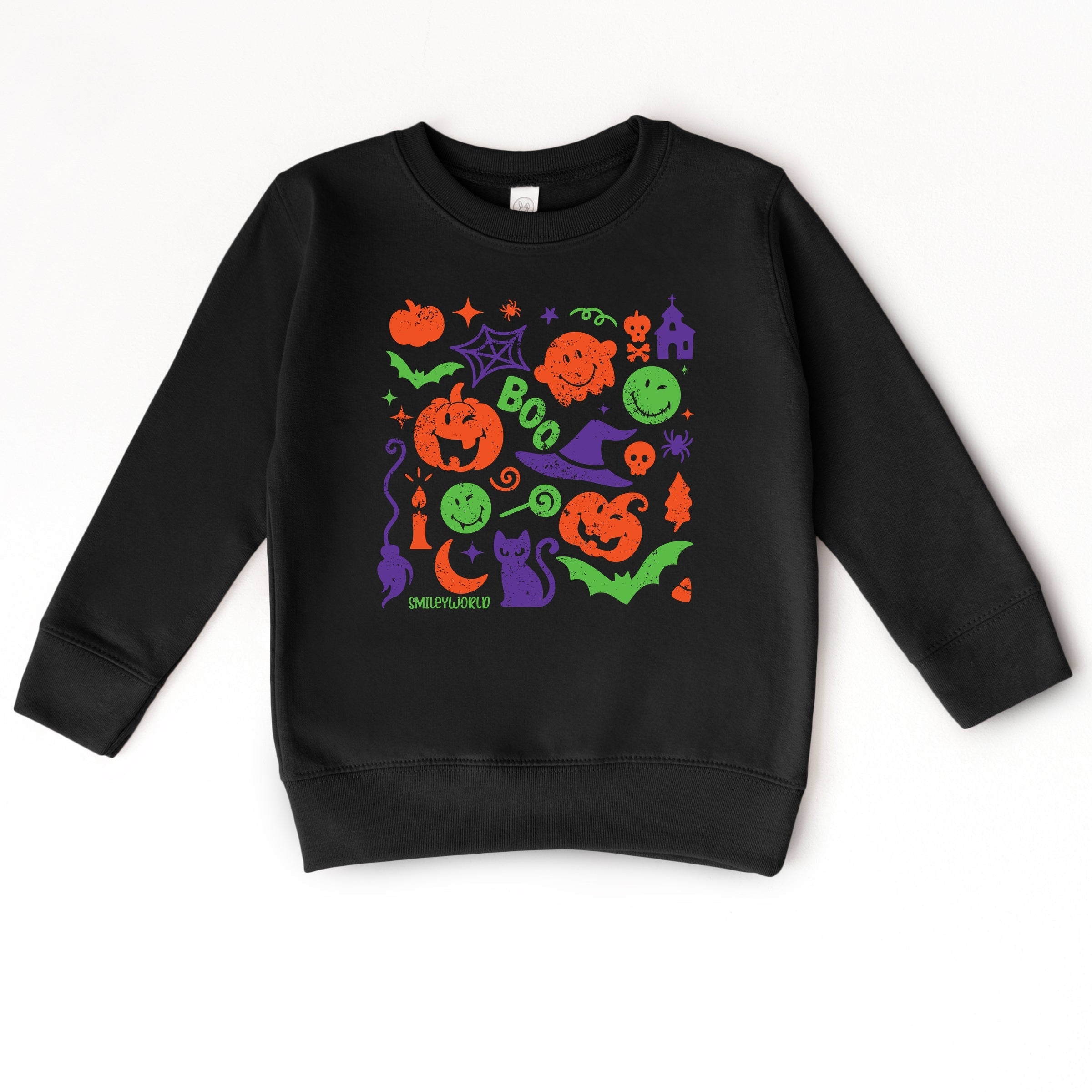 SmileyWorld Halloween Silhouette - Toddler Graphic Sweatshirt and Youth Graphic Sweatshirt