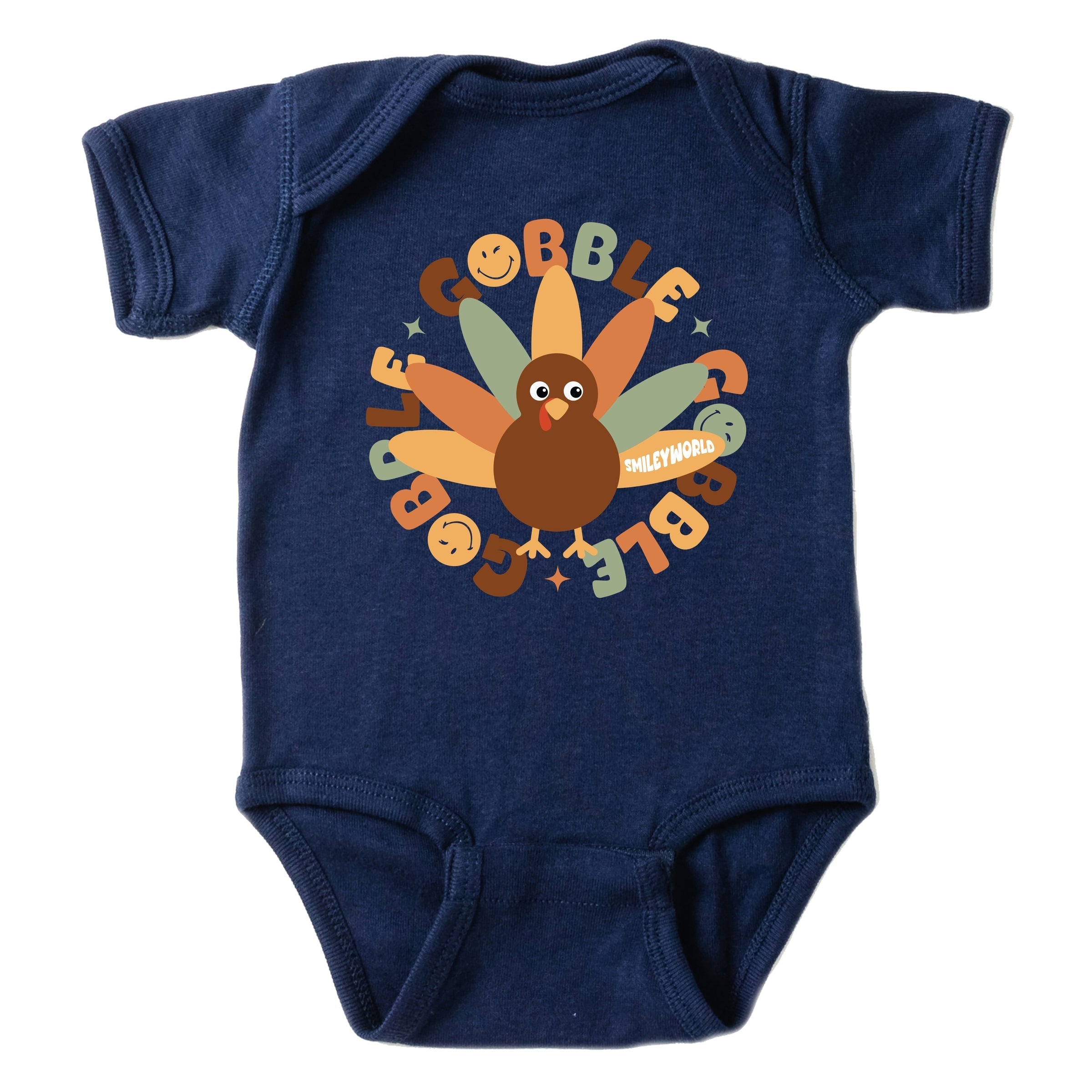 SmileyWorld Gobble Gobble Circle - Baby Short Sleeve Graphic Bodysuit