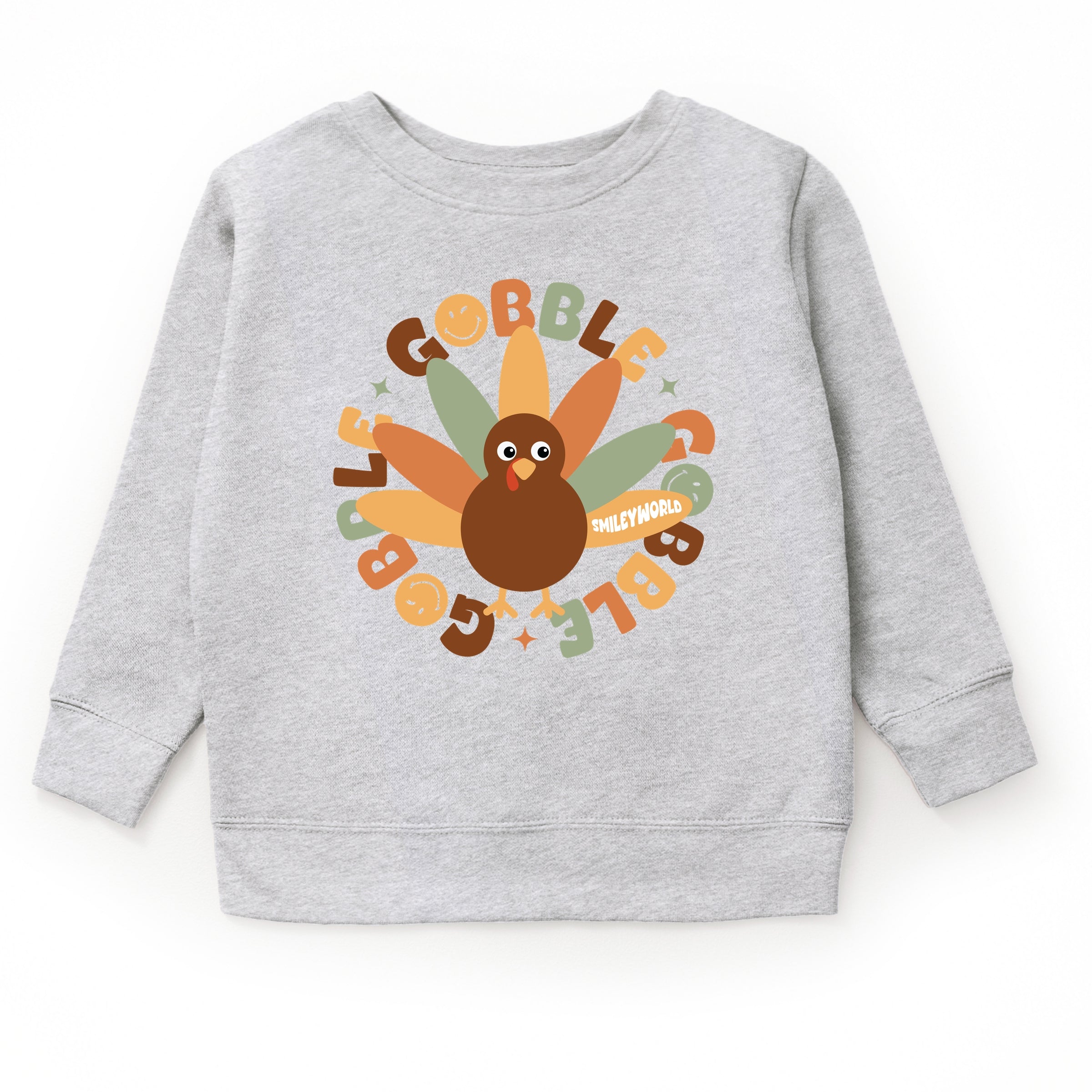 SmileyWorld Gobble Gobble Circle - Toddler Graphic Sweatshirt and Youth Graphic Sweatshirt