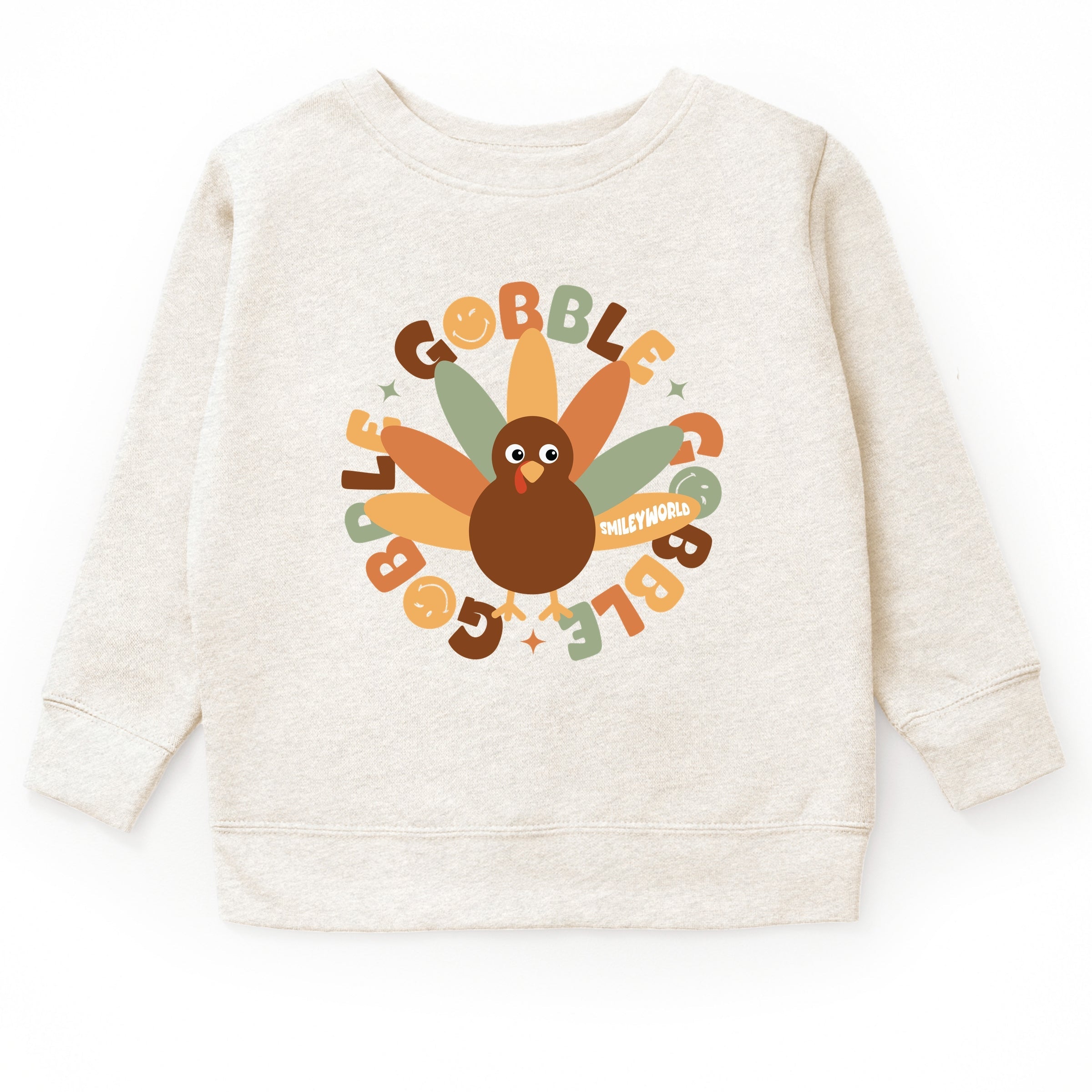 SmileyWorld Gobble Gobble Circle - Toddler Graphic Sweatshirt and Youth Graphic Sweatshirt