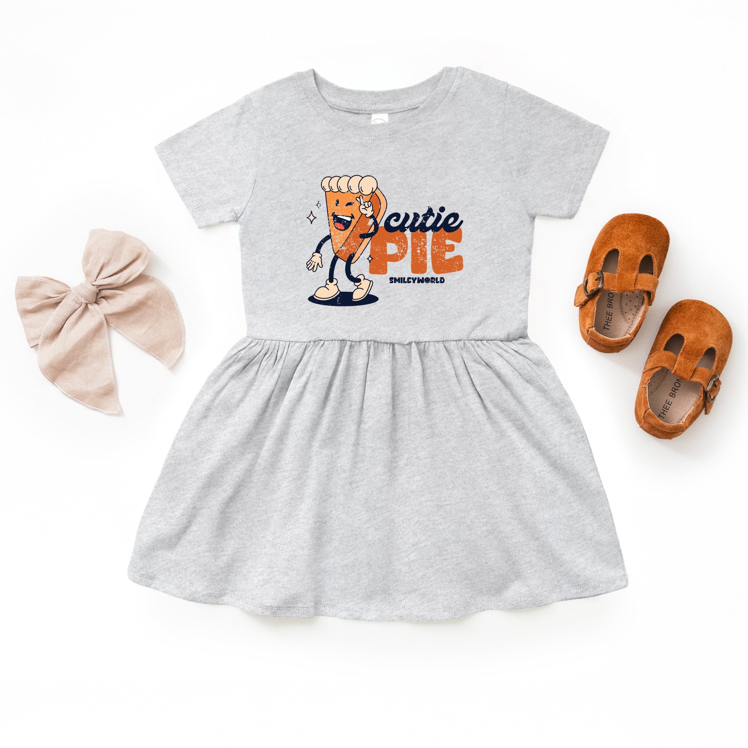 SmileyWorld Cutie Pie Pumpkin Pie - Toddler Graphic Dress and Infant Dress