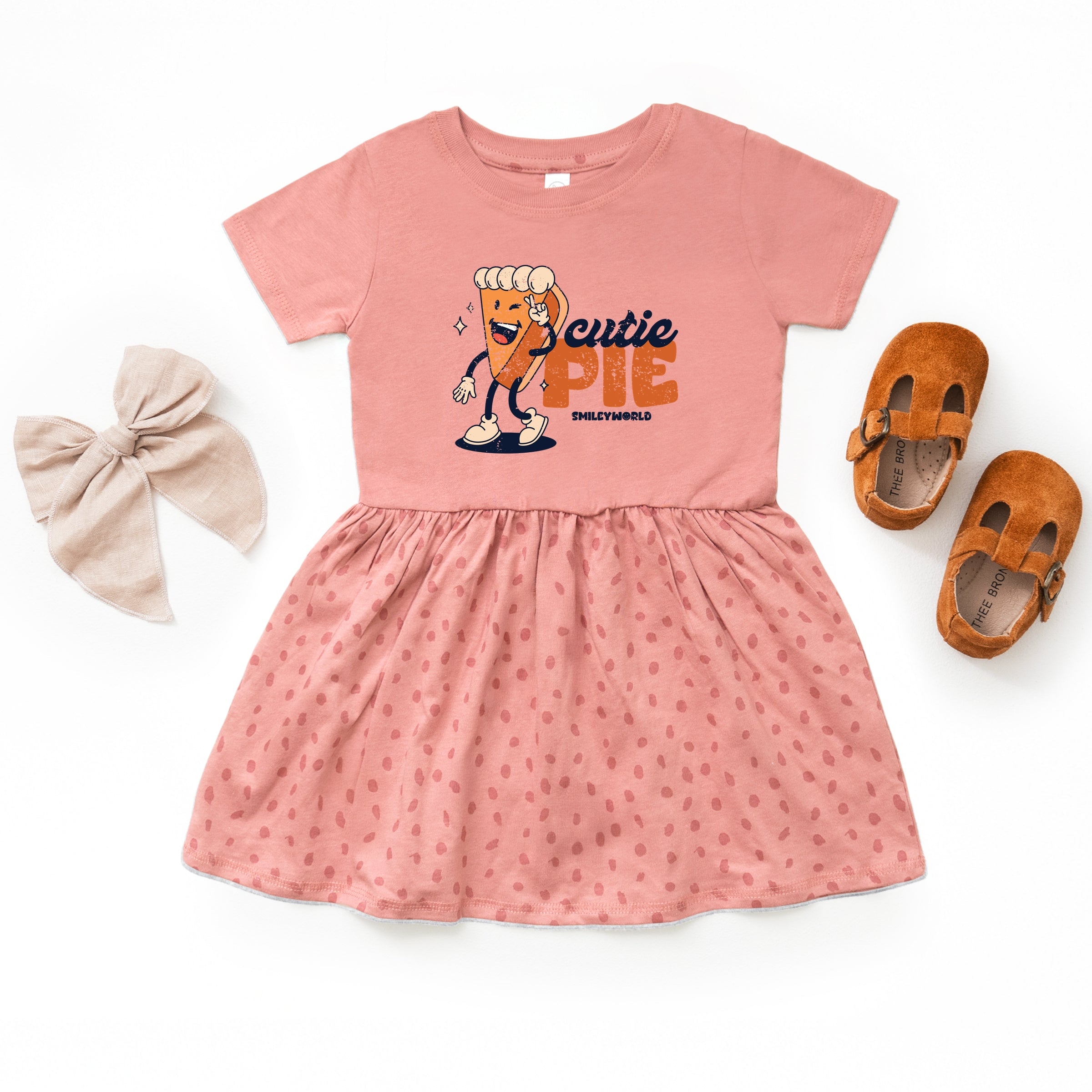 SmileyWorld Cutie Pie Pumpkin Pie - Toddler Graphic Dress and Infant Dress