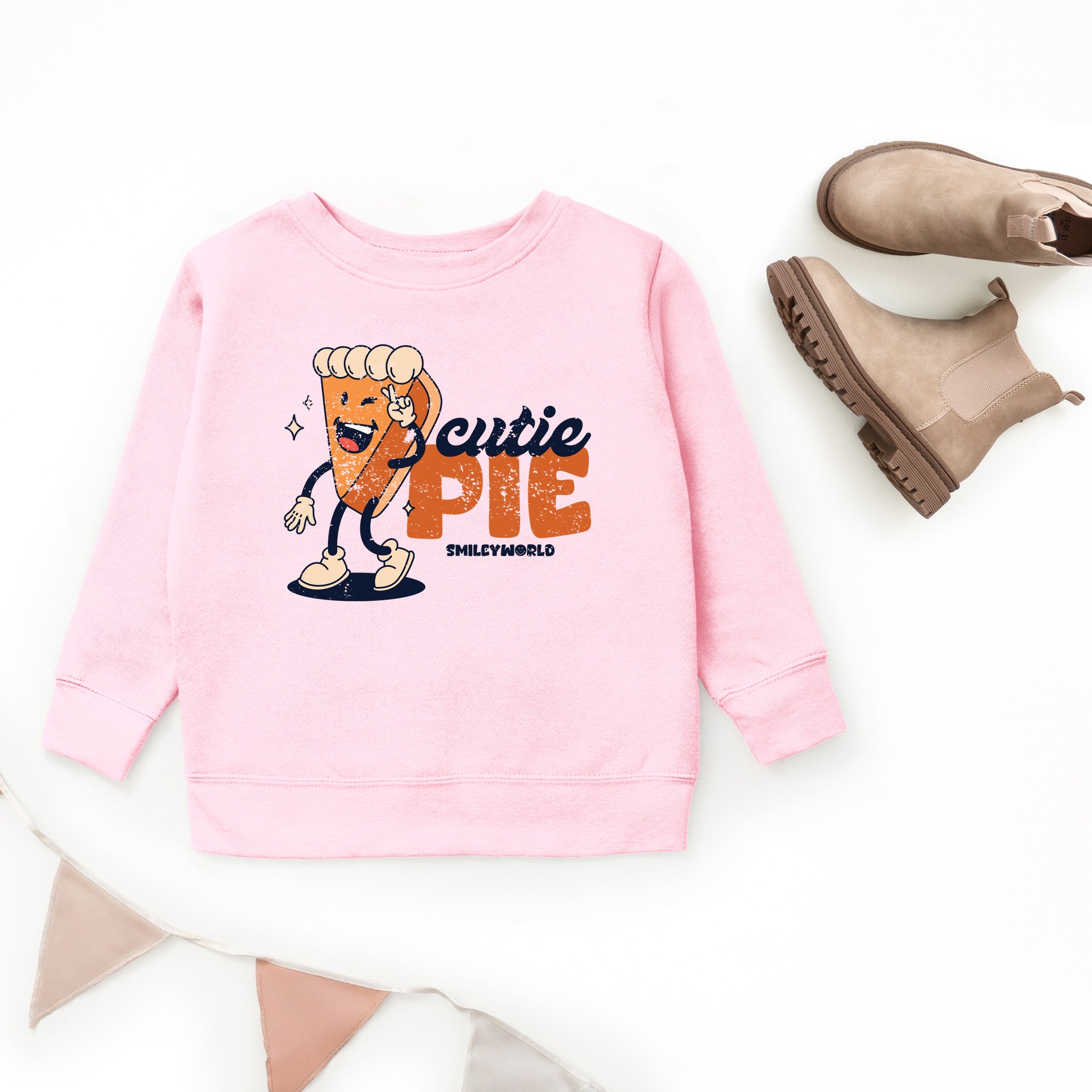 SmileyWorld Cutie Pie Pumpkin Pie - Toddler Graphic Sweatshirt and Youth Graphic Sweatshirt