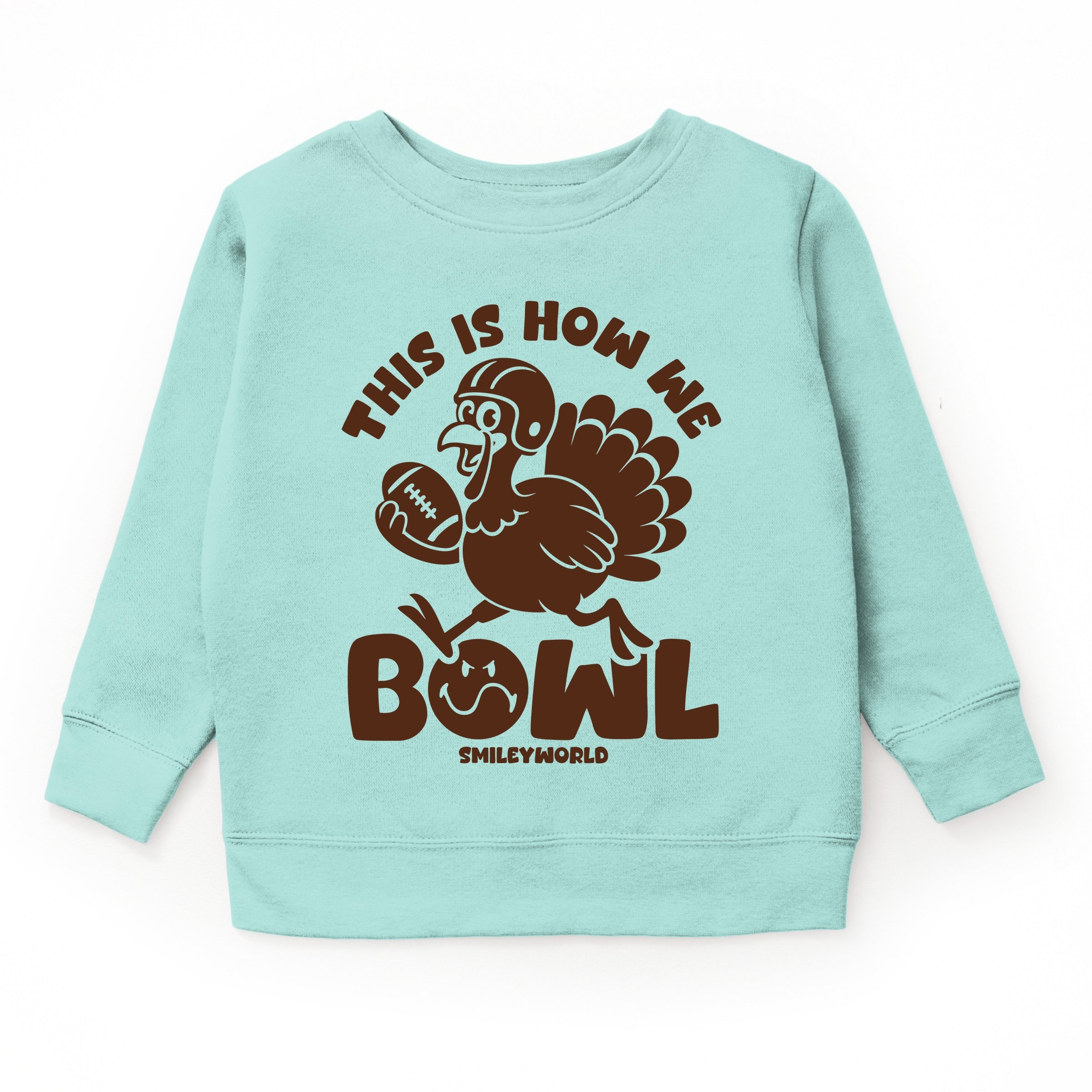 SmileyWorld This Is How We Bowl Turkey - Toddler Graphic Sweatshirt and Youth Graphic Sweatshirt
