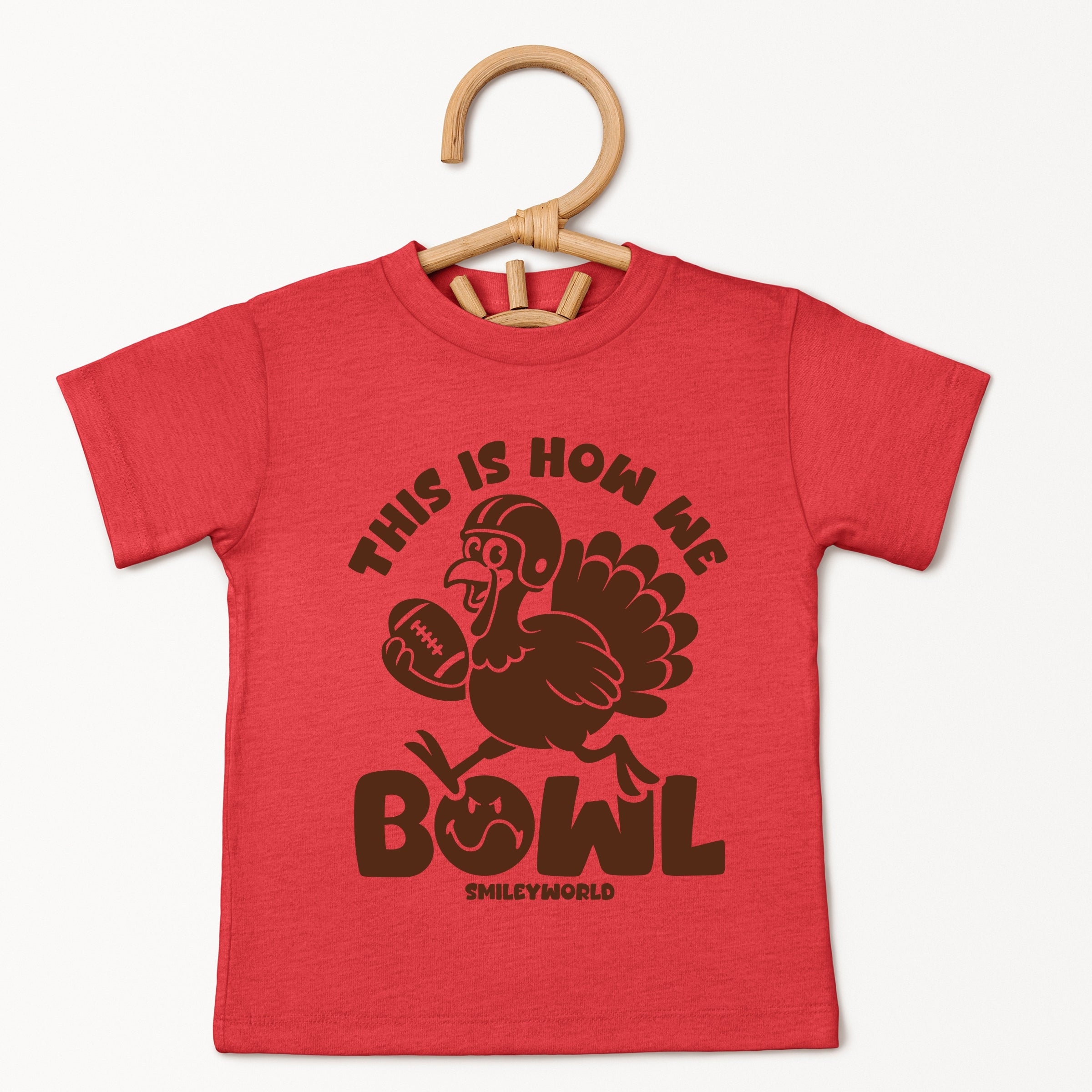 SmileyWorld This Is How We Bowl Turkey - Youth Short Sleeve Graphic T-Shirt and Toddler Short Sleeve Graphic T-Shirt