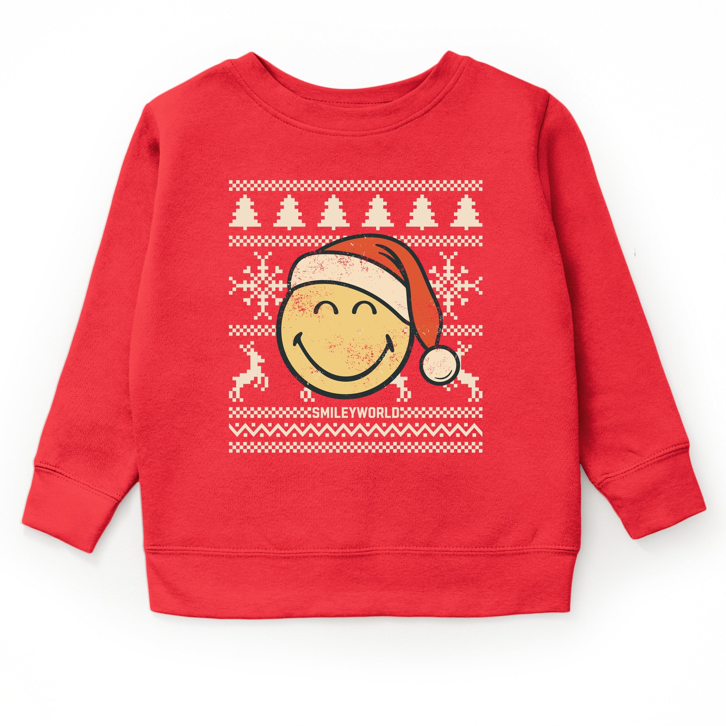 SmileyWorld Ugly Christmas Sweater Distressed - Youth Graphic Sweatshirt