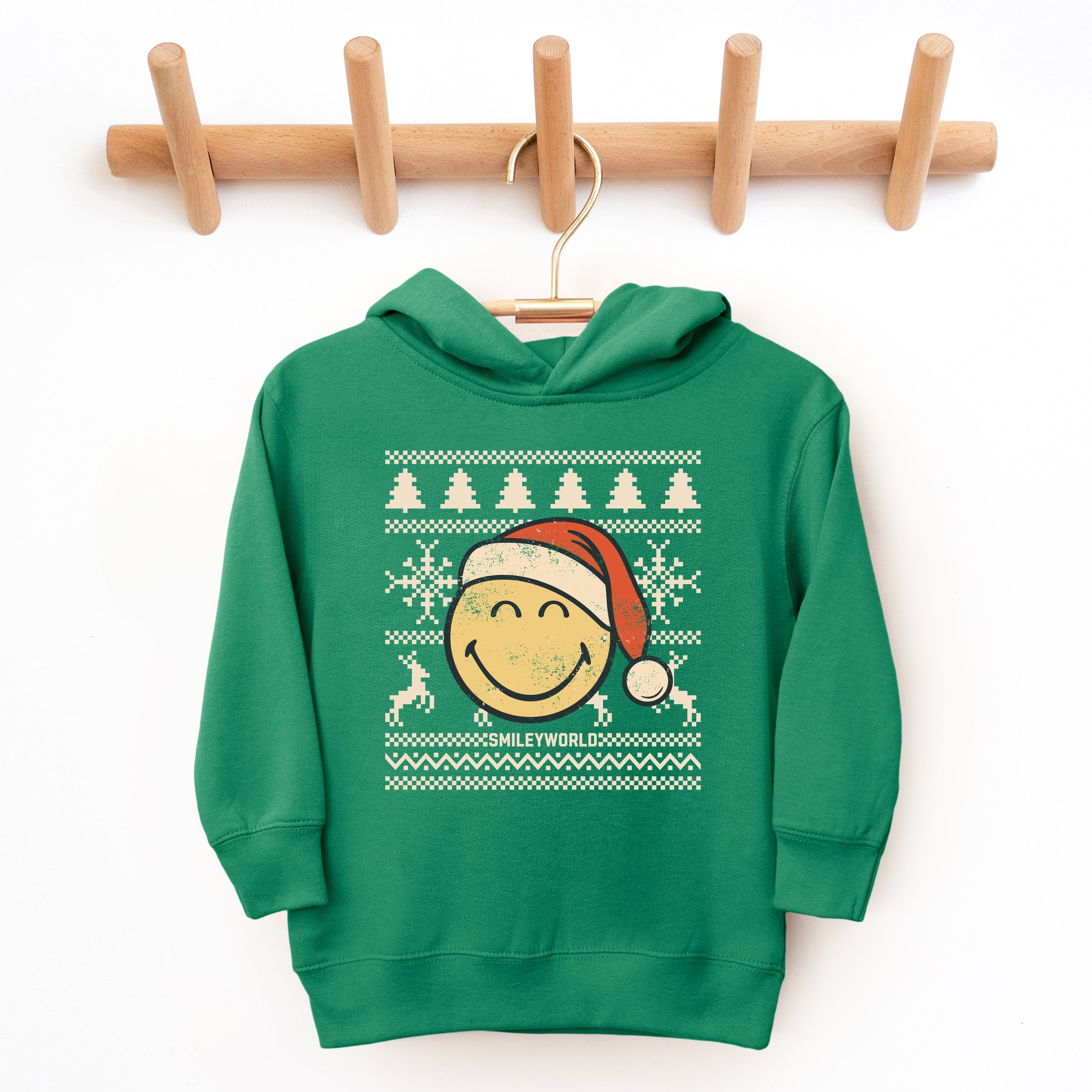 SmileyWorld Ugly Christmas Sweater Distressed - Toddler Hoodie