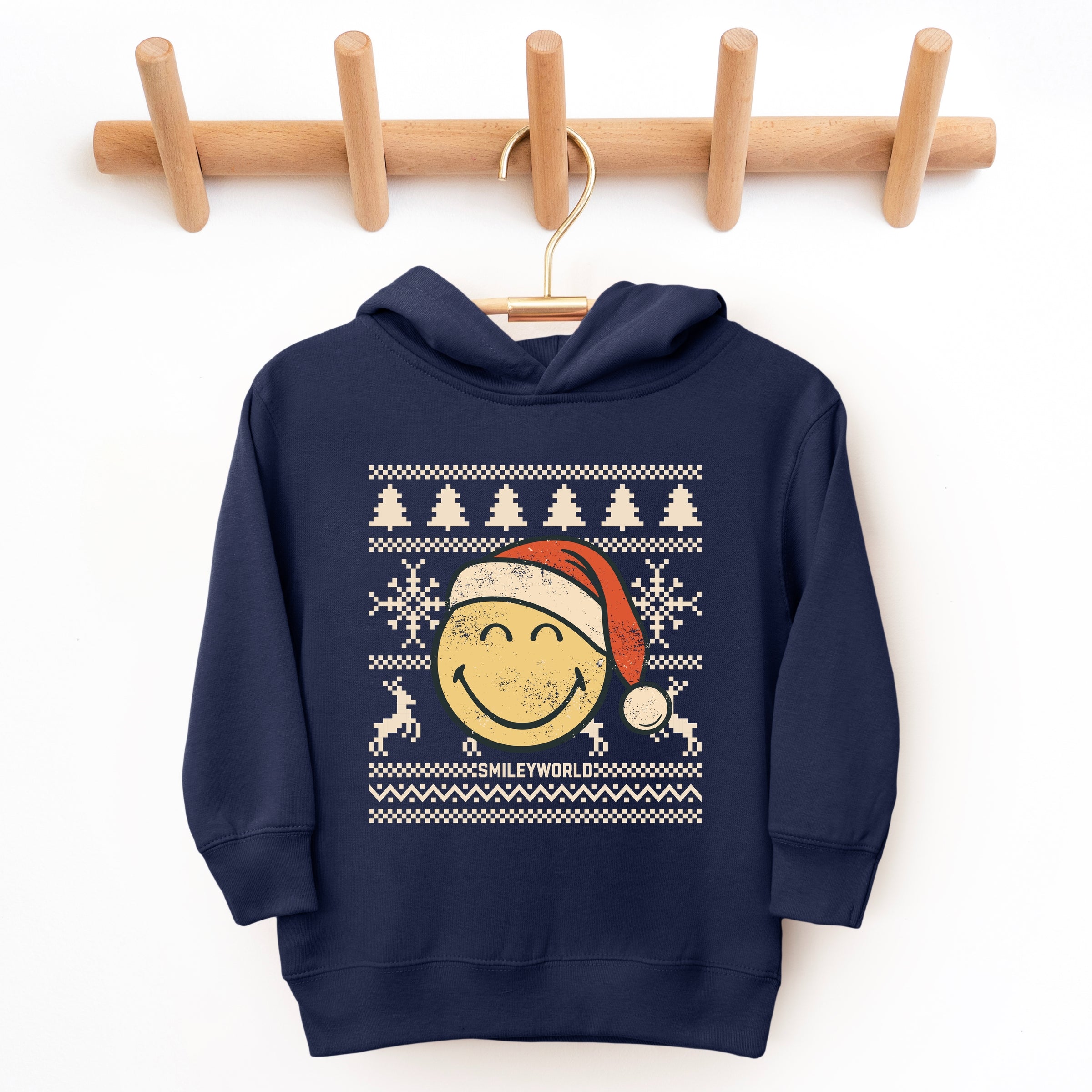SmileyWorld Ugly Christmas Sweater Distressed - Toddler Hoodie