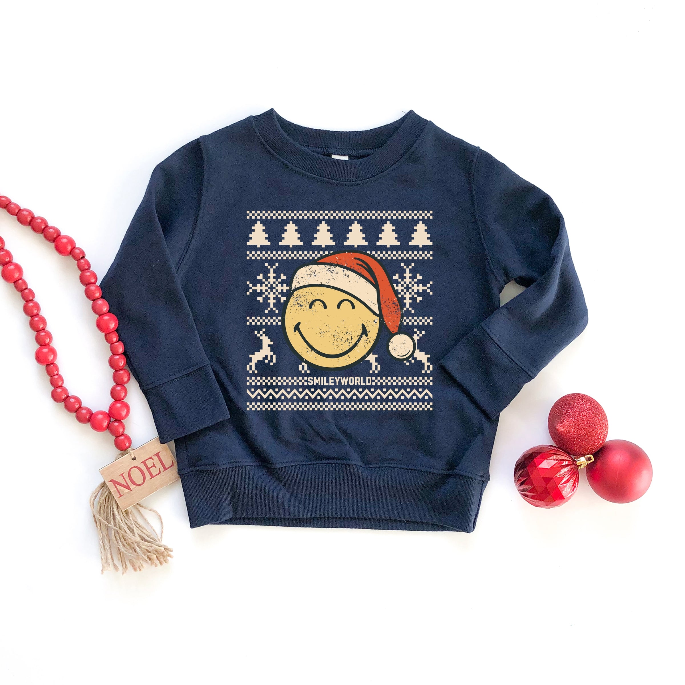 SmileyWorld Ugly Christmas Sweater Distressed - Toddler Graphic Sweatshirt