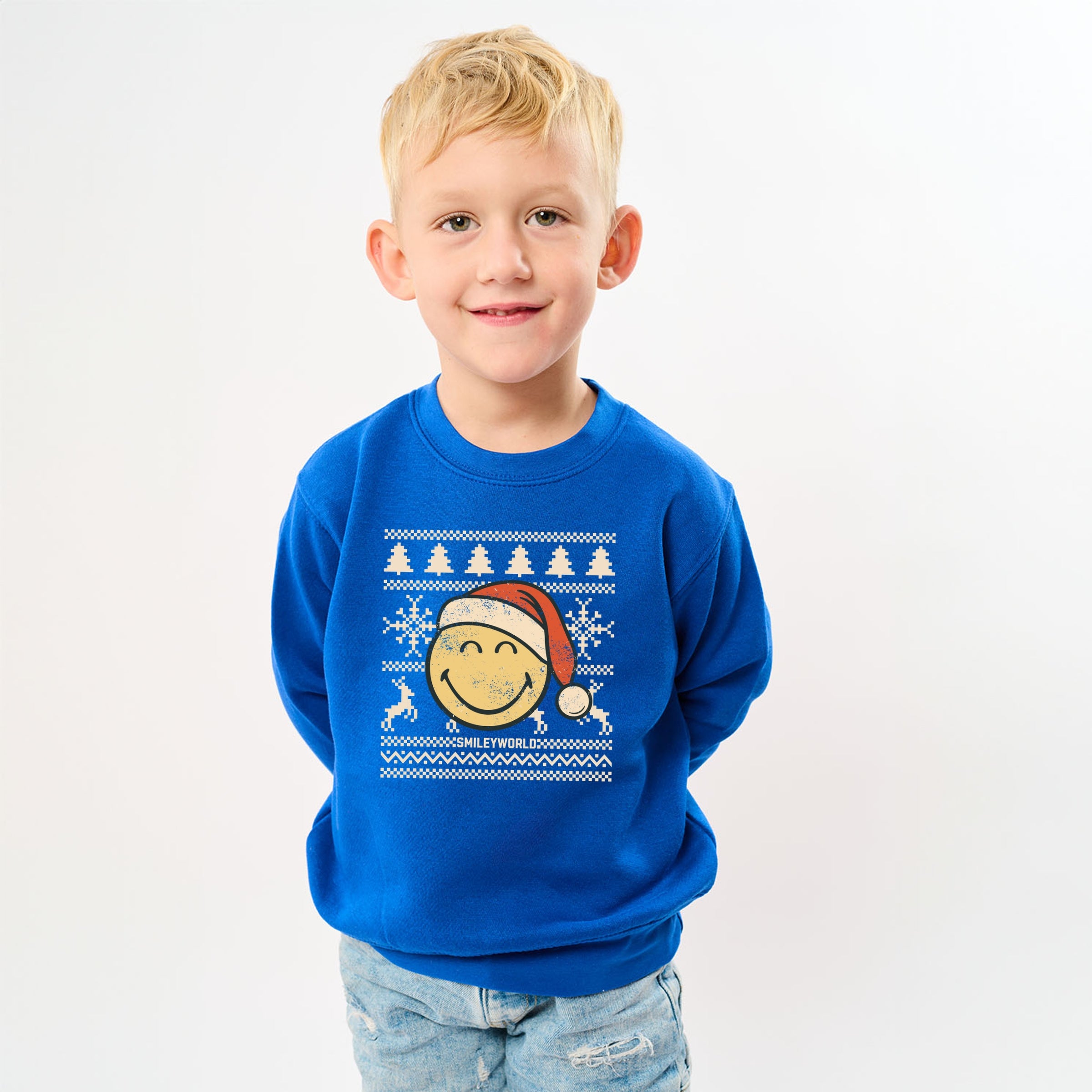 SmileyWorld Ugly Christmas Sweater Distressed - Toddler Graphic Sweatshirt