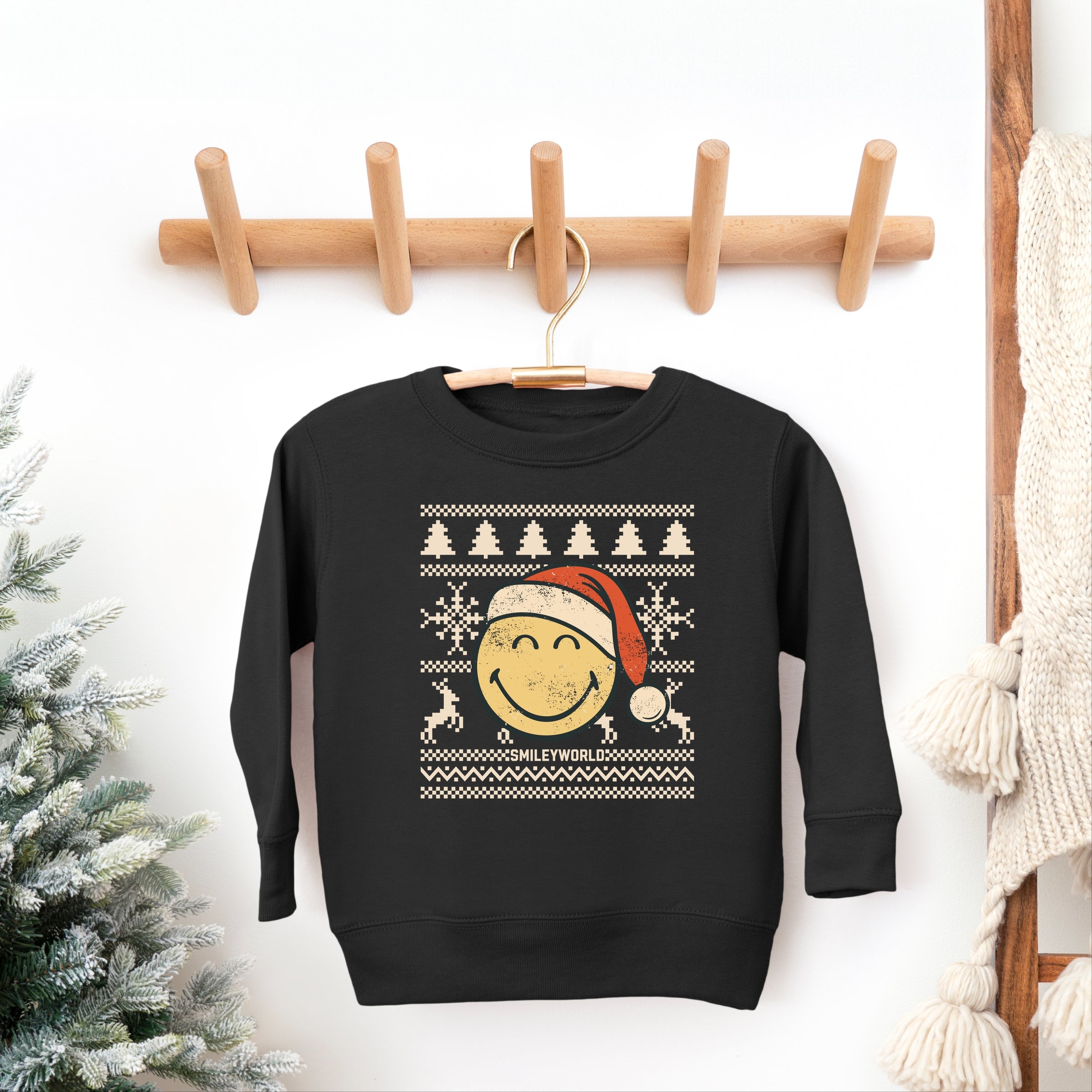 SmileyWorld Ugly Christmas Sweater Distressed - Toddler Graphic Sweatshirt