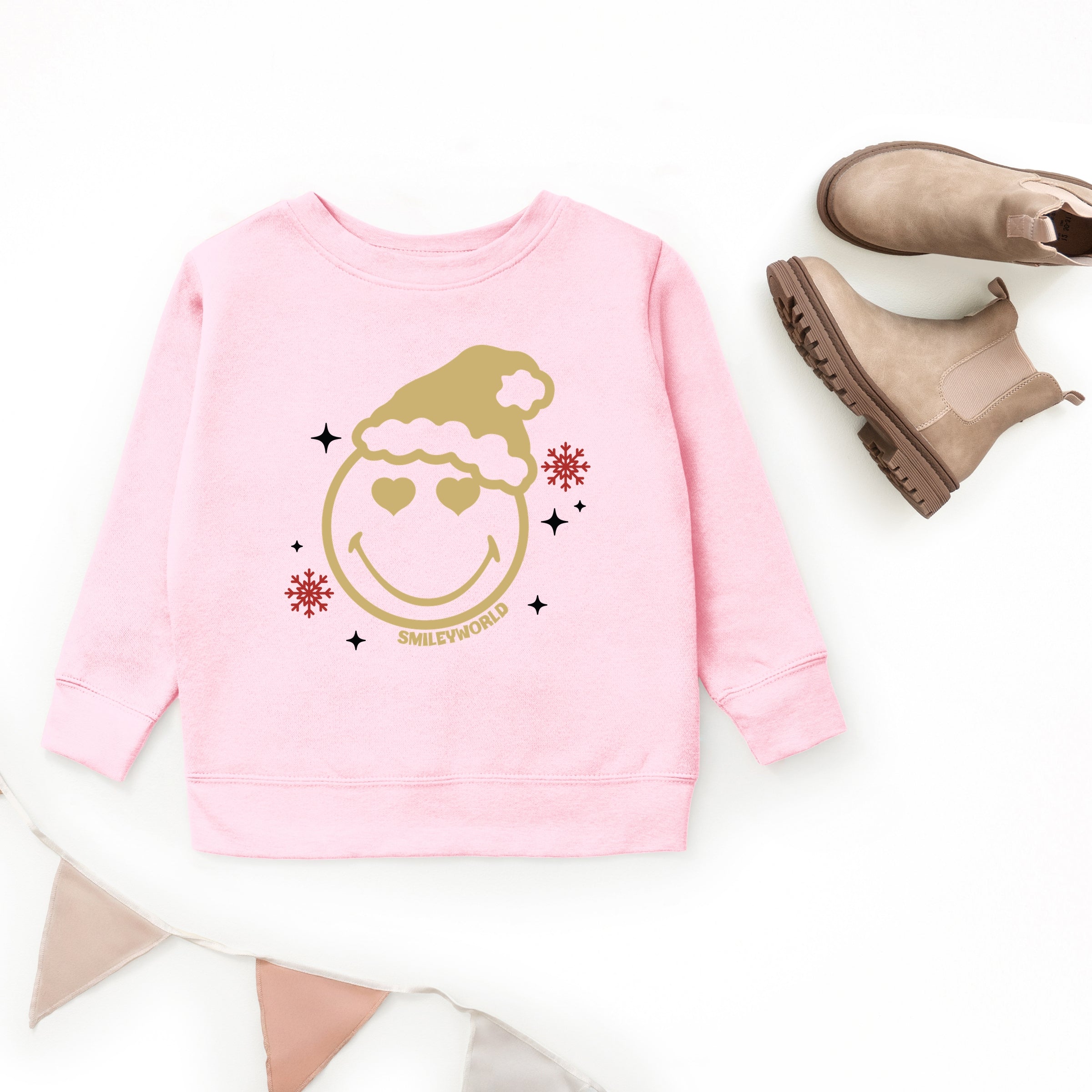 SmileyWorld Christmas Heart Eyes - Youth Graphic Sweatshirt