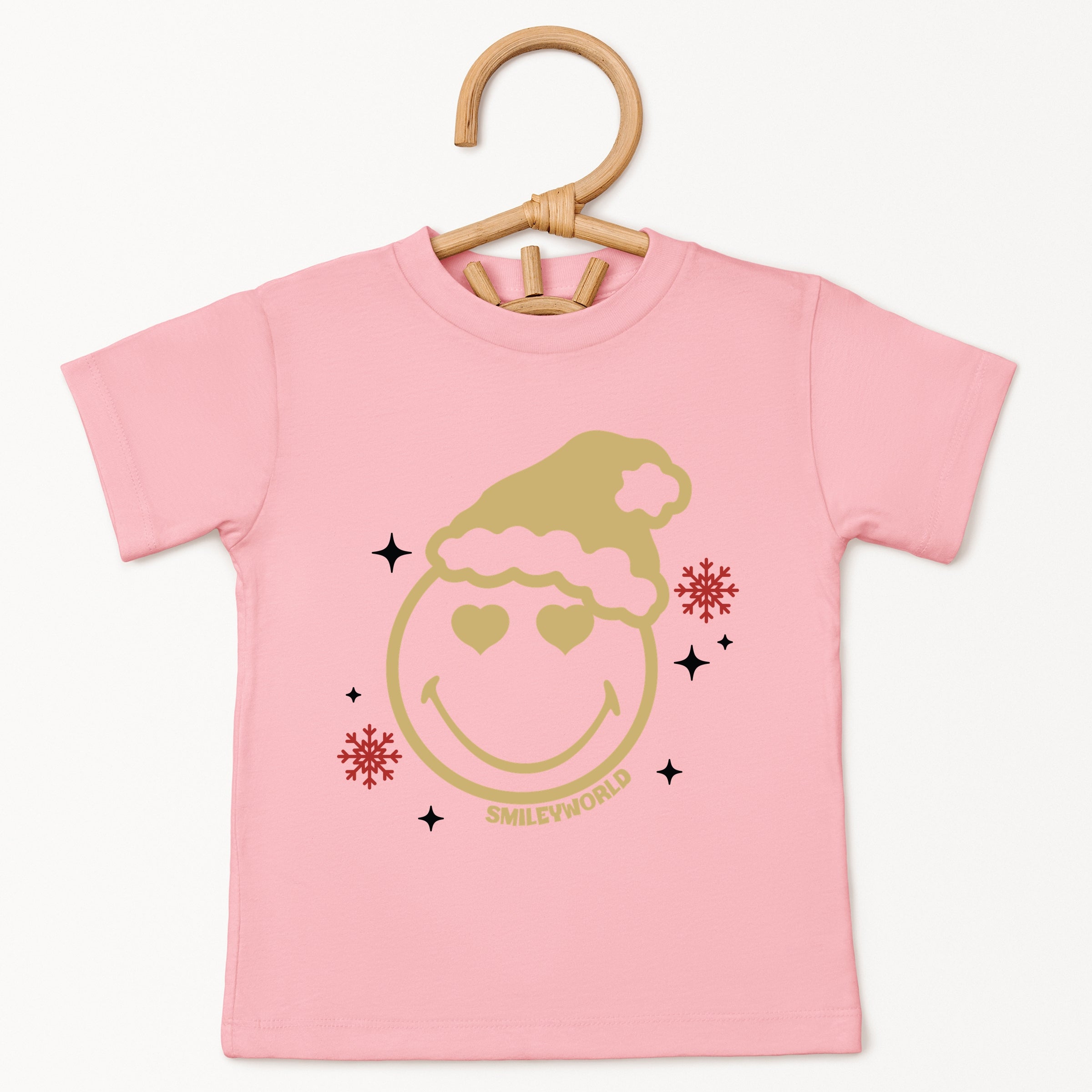 SmileyWorld Christmas Heart Eyes - Toddler Short Sleeve Graphic T-Shirt