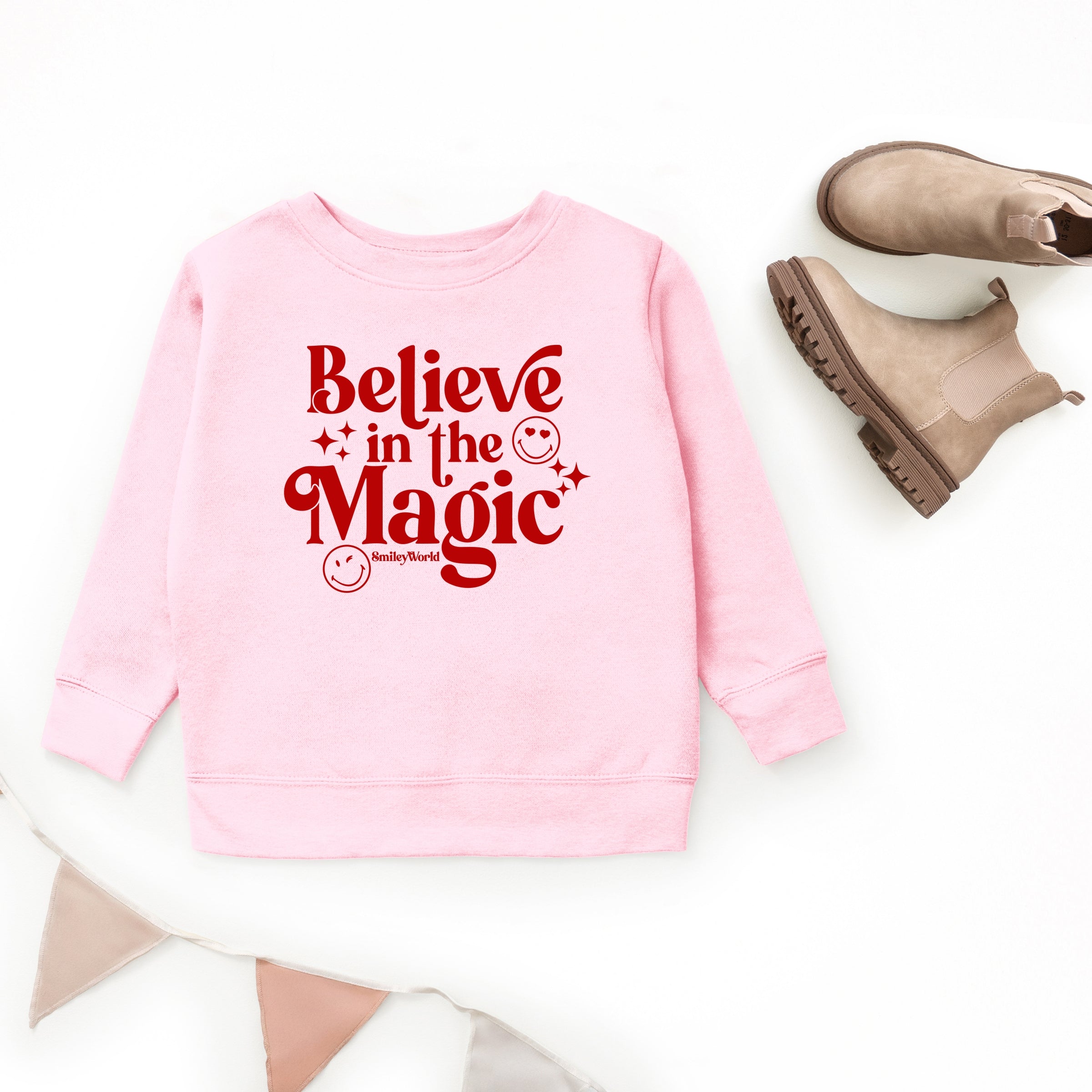 SmileyWorld Believe in Magic Sparkle - Youth Graphic Sweatshirt