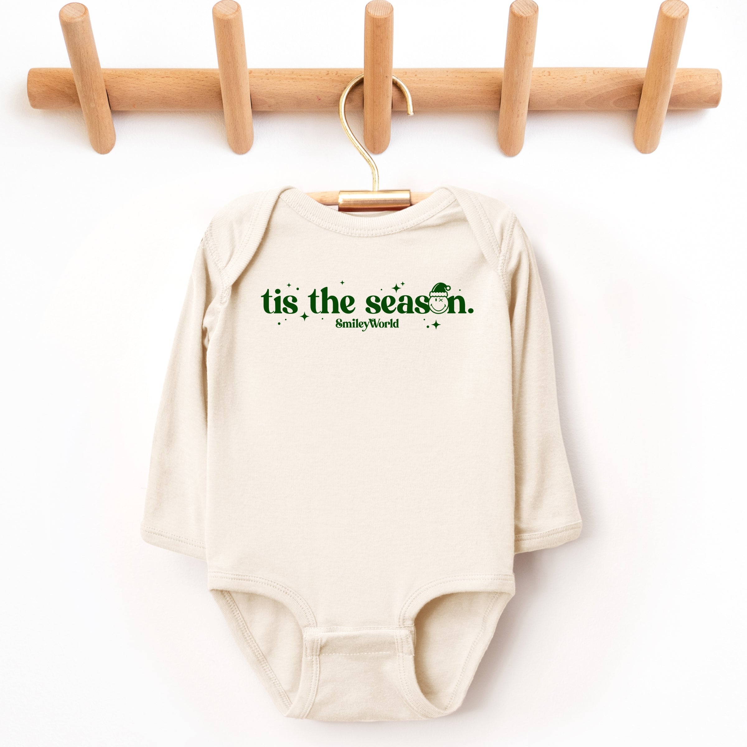 SmileyWorld Tis The Season Sparkle  - Baby Long Sleeve Bodysuit