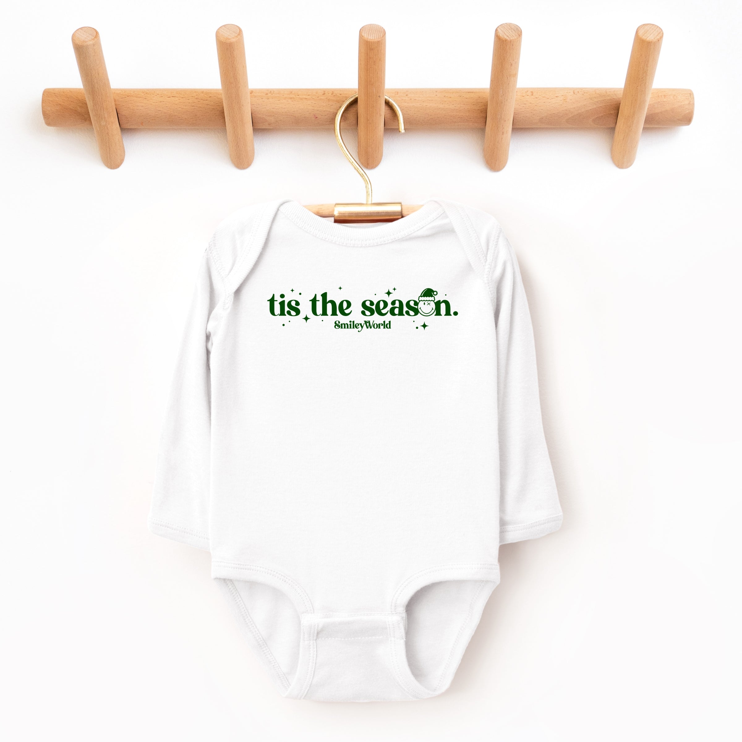 SmileyWorld Tis The Season Sparkle  - Baby Long Sleeve Bodysuit