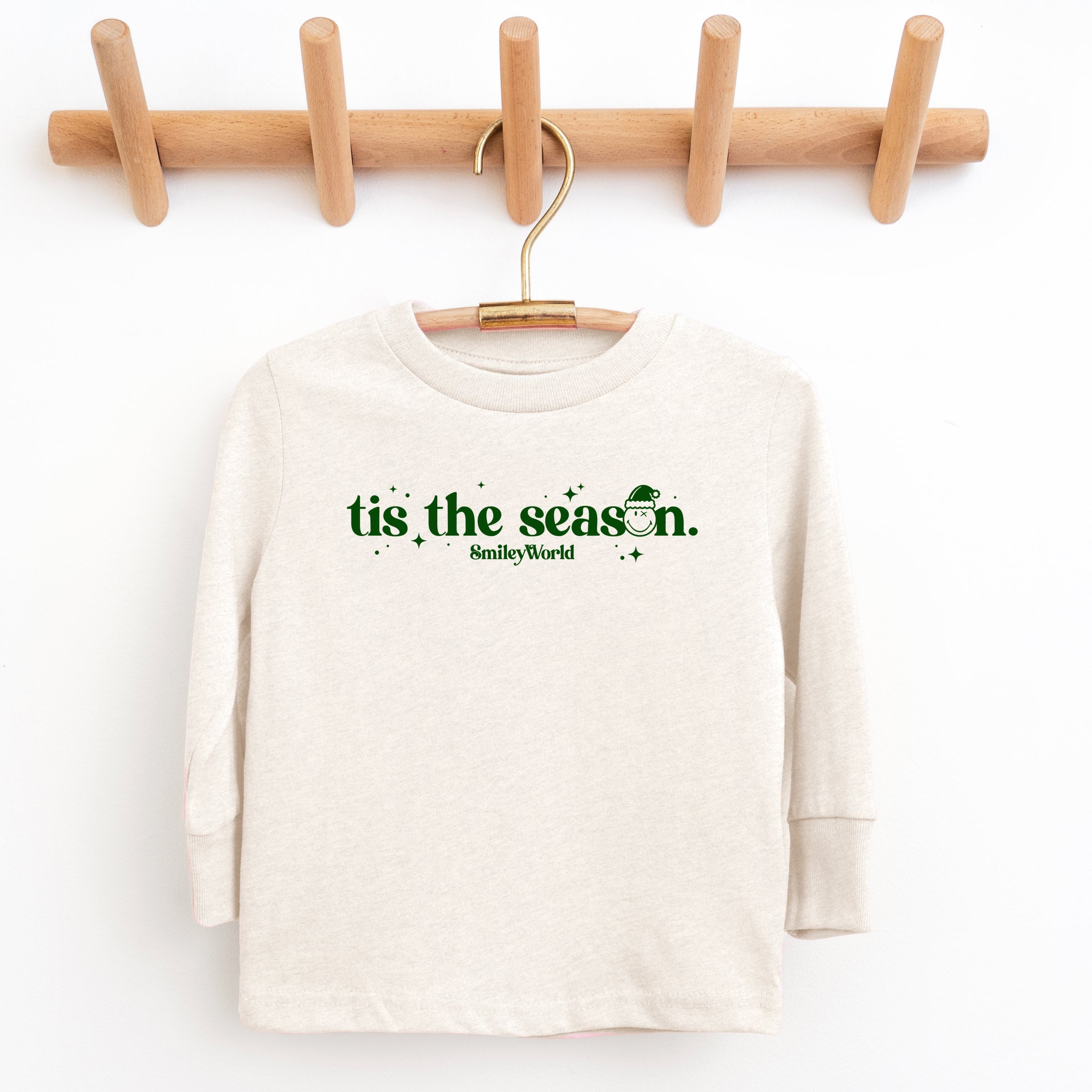 SmileyWorld Tis The Season Sparkle  - Youth Long Sleeve Graphic T-Shirt