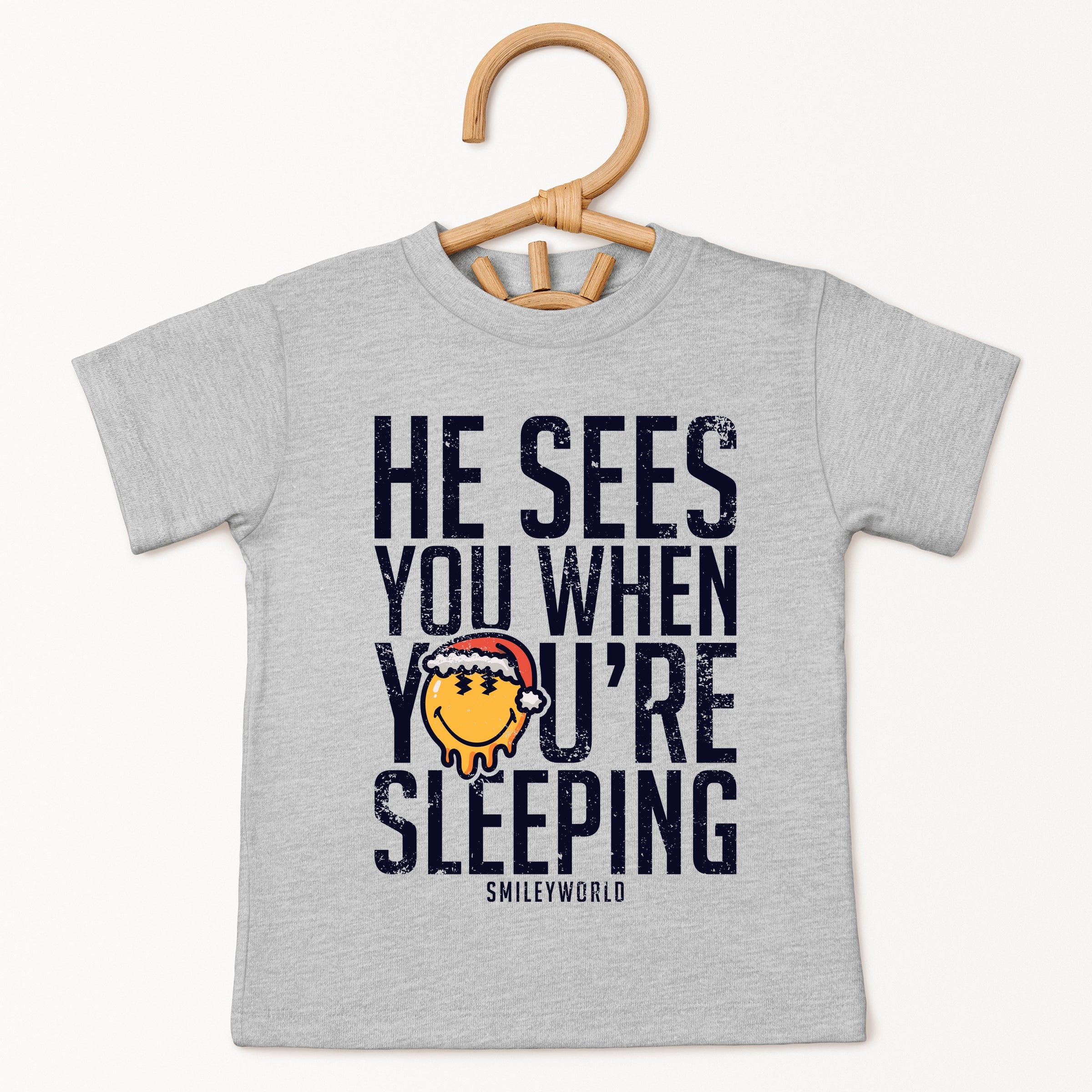 SmileyWorld He Sees You When You're Sleeping - Toddler Short Sleeve Graphic T-Shirt