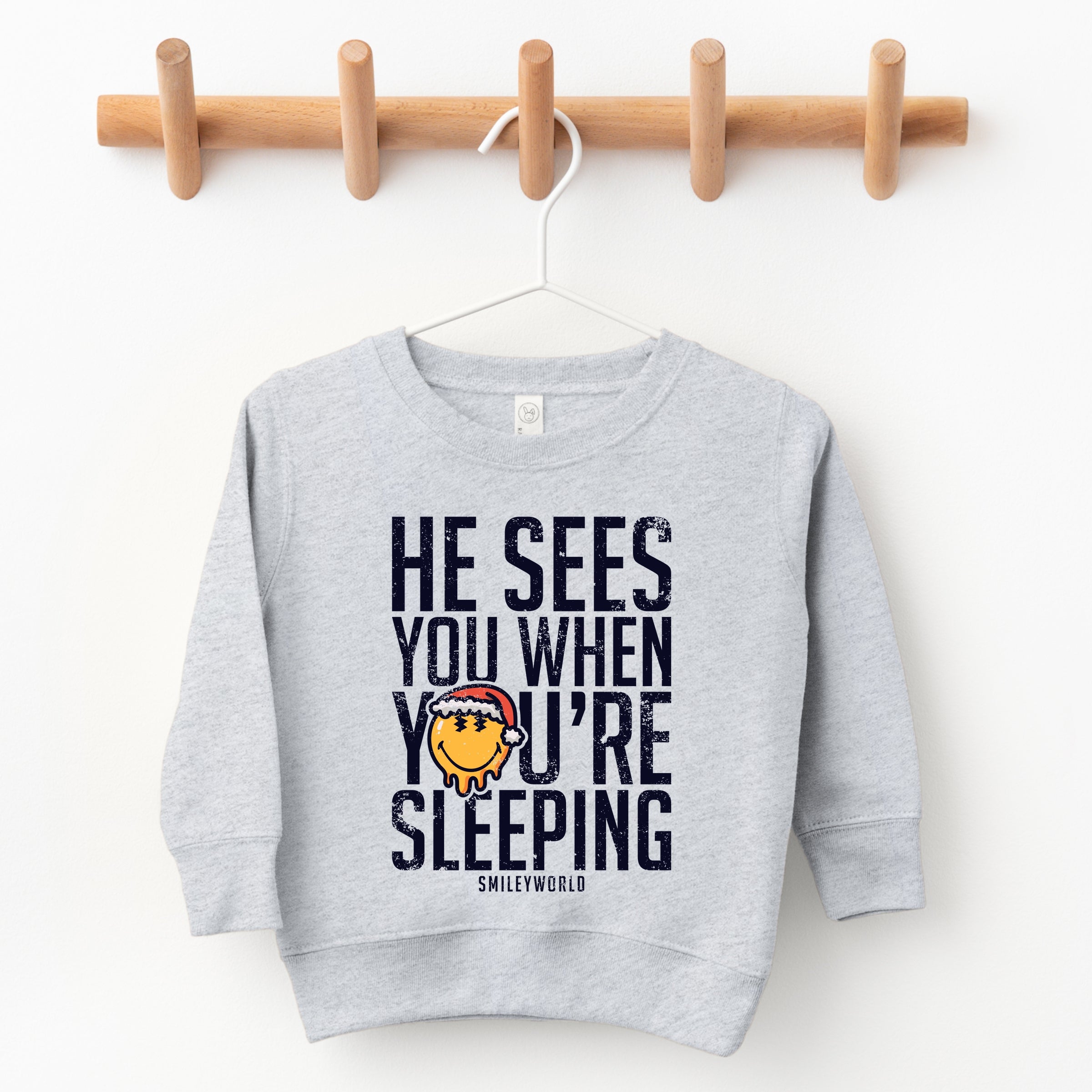 SmileyWorld He Sees You When You're Sleeping - Toddler Graphic Sweatshirt