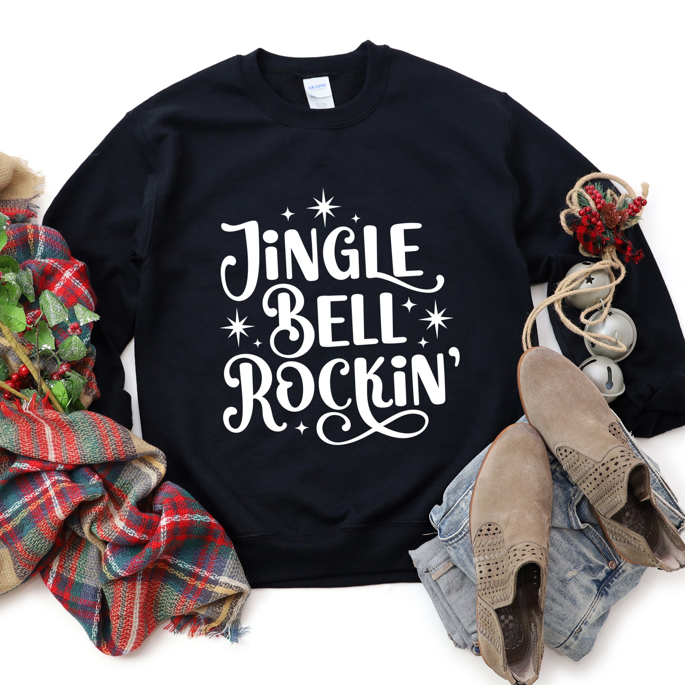 Jingle Bell Rockin' Sparkle -  Womens Sweatshirt