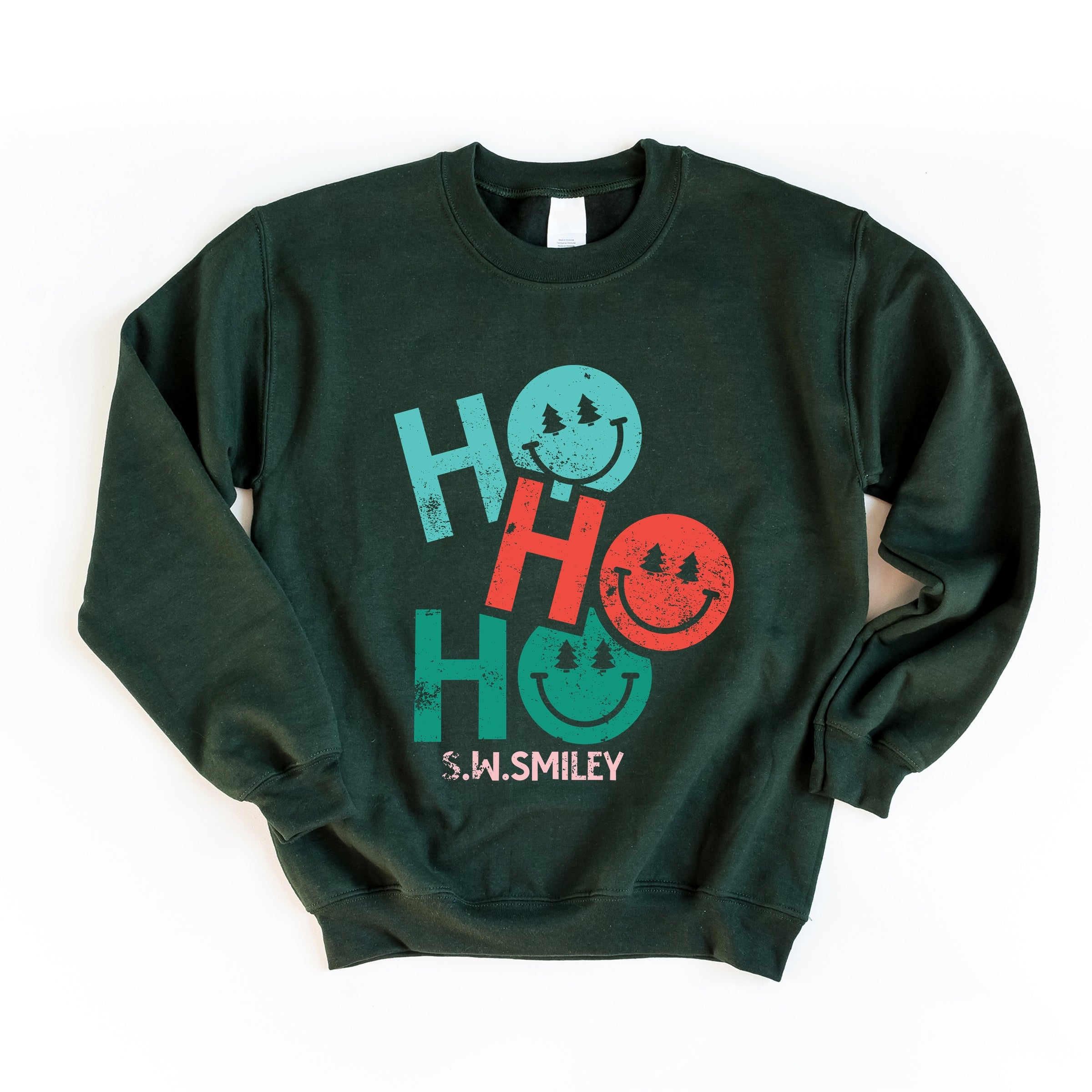 S.W.Smiley Ho Ho Ho Stacked - Sweatshirt