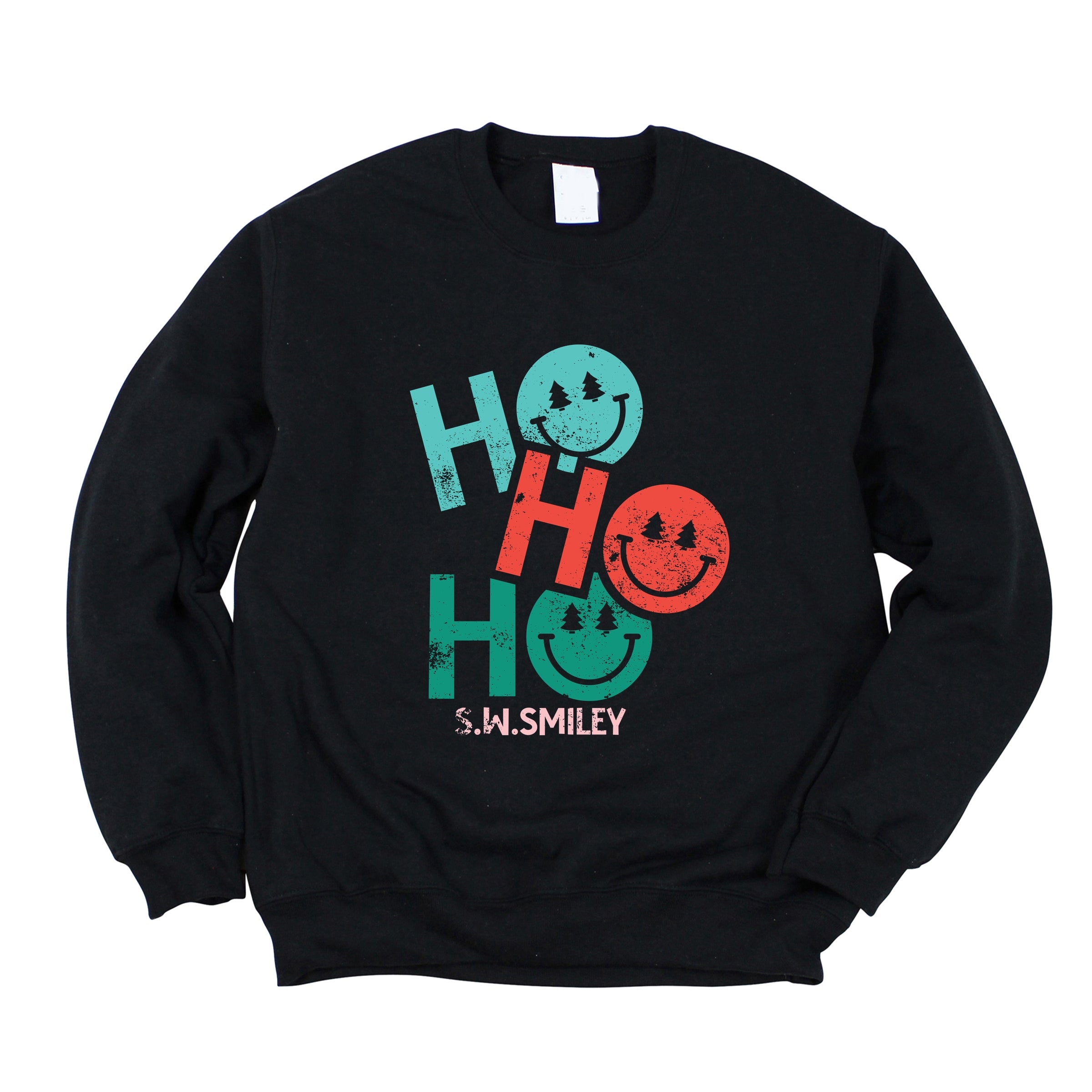 S.W.Smiley Ho Ho Ho Stacked - Sweatshirt