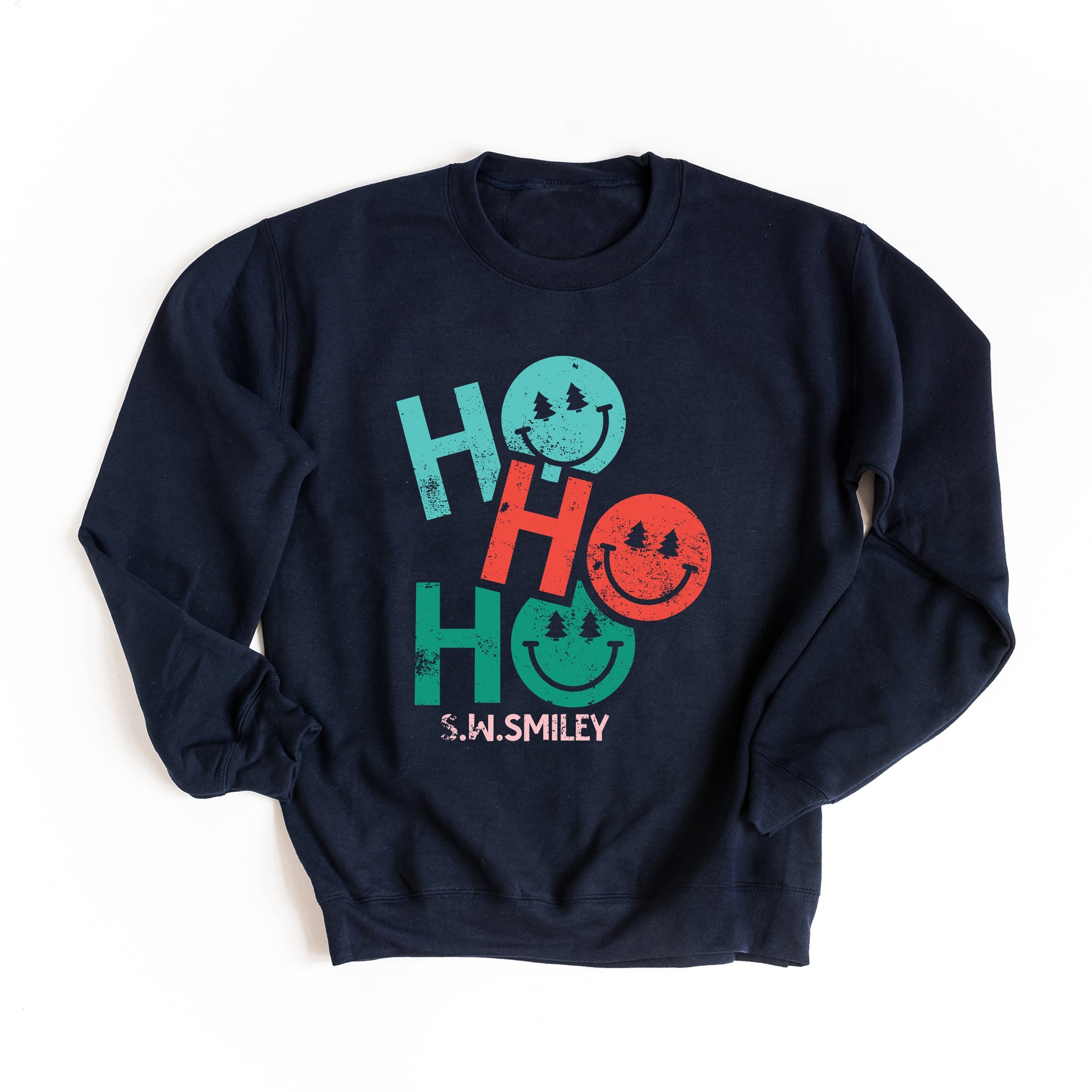 S.W.Smiley Ho Ho Ho Stacked - Sweatshirt