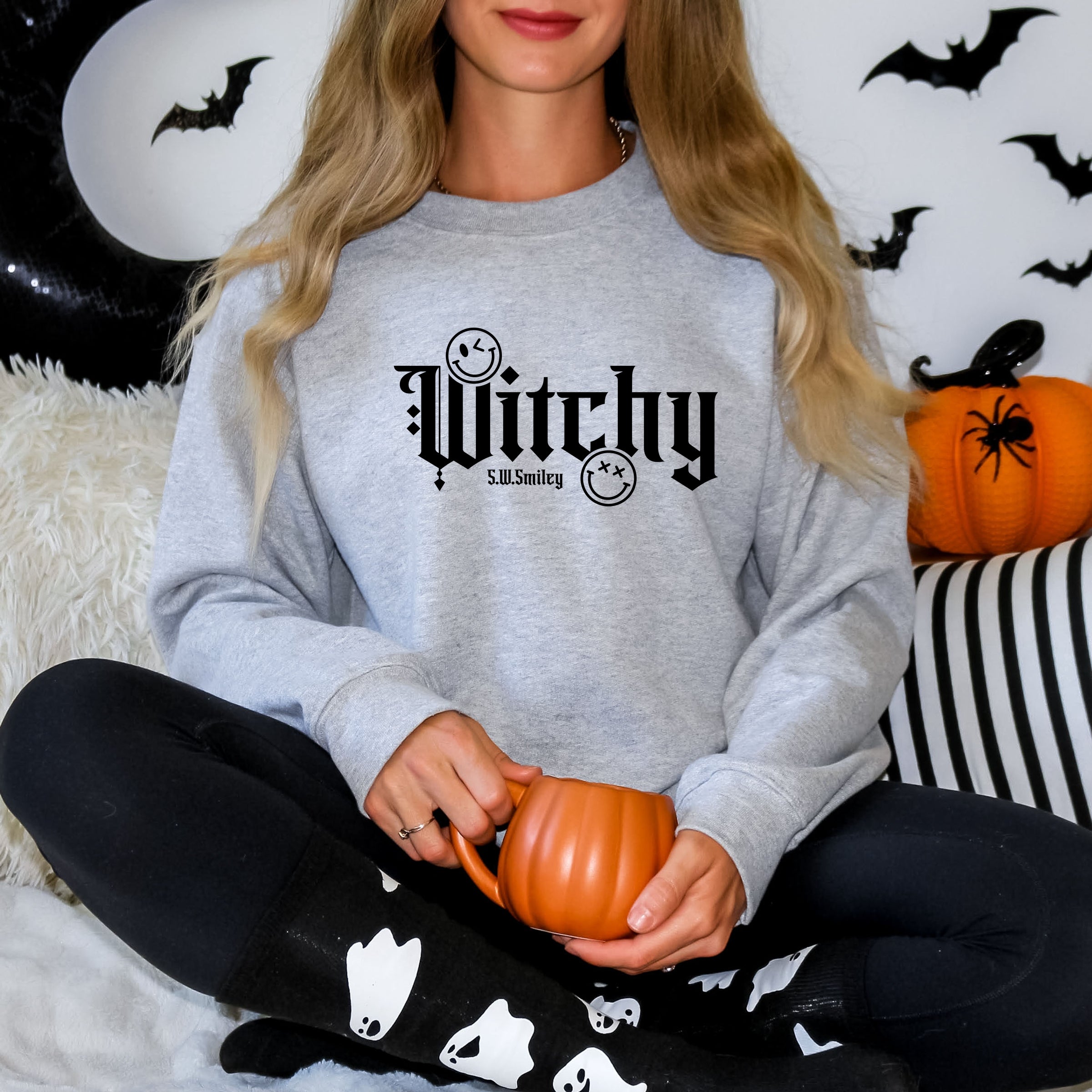 S.W.Smiley Witchy Bold - Women's Graphic Sweatshirt