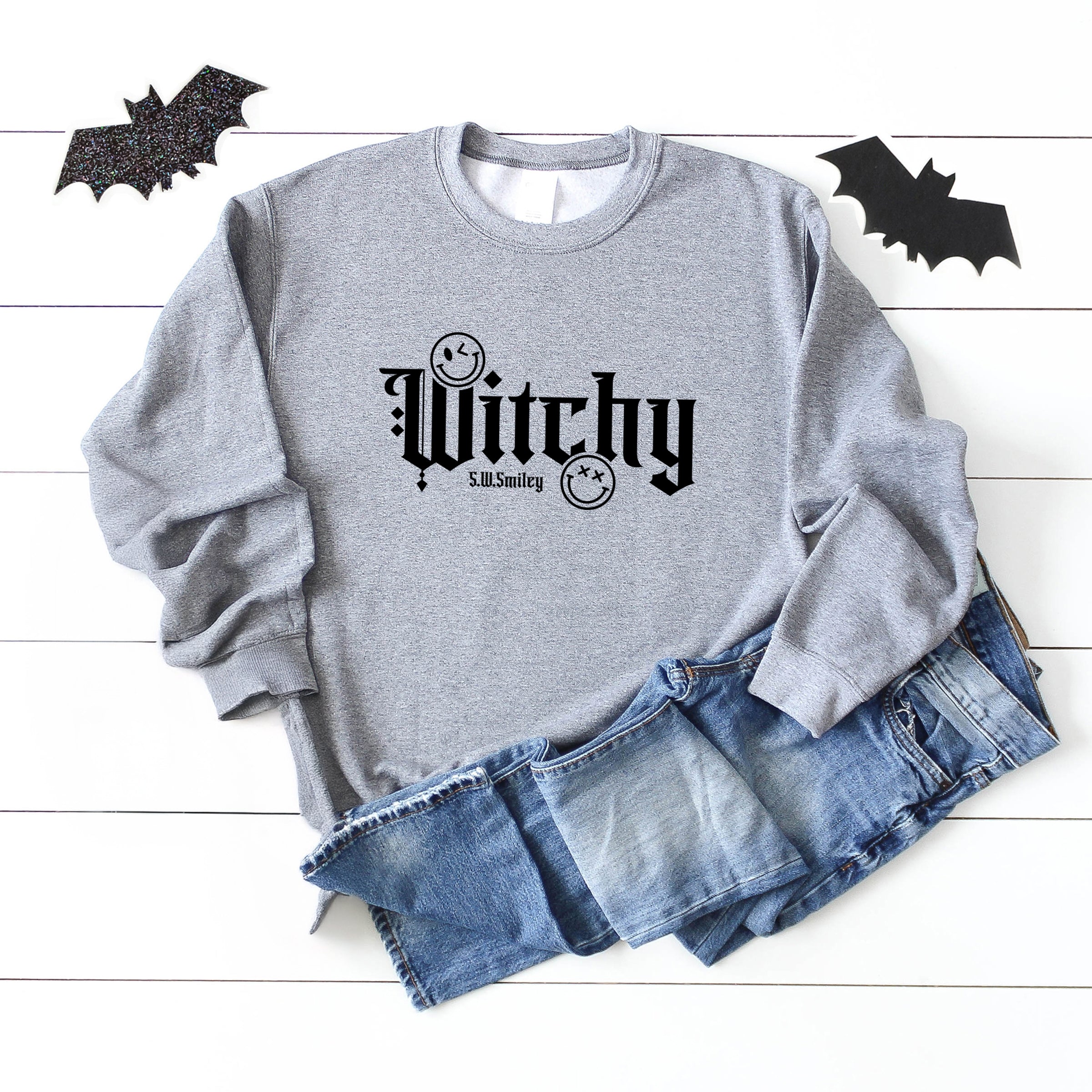S.W.Smiley Witchy Bold - Women's Graphic Sweatshirt