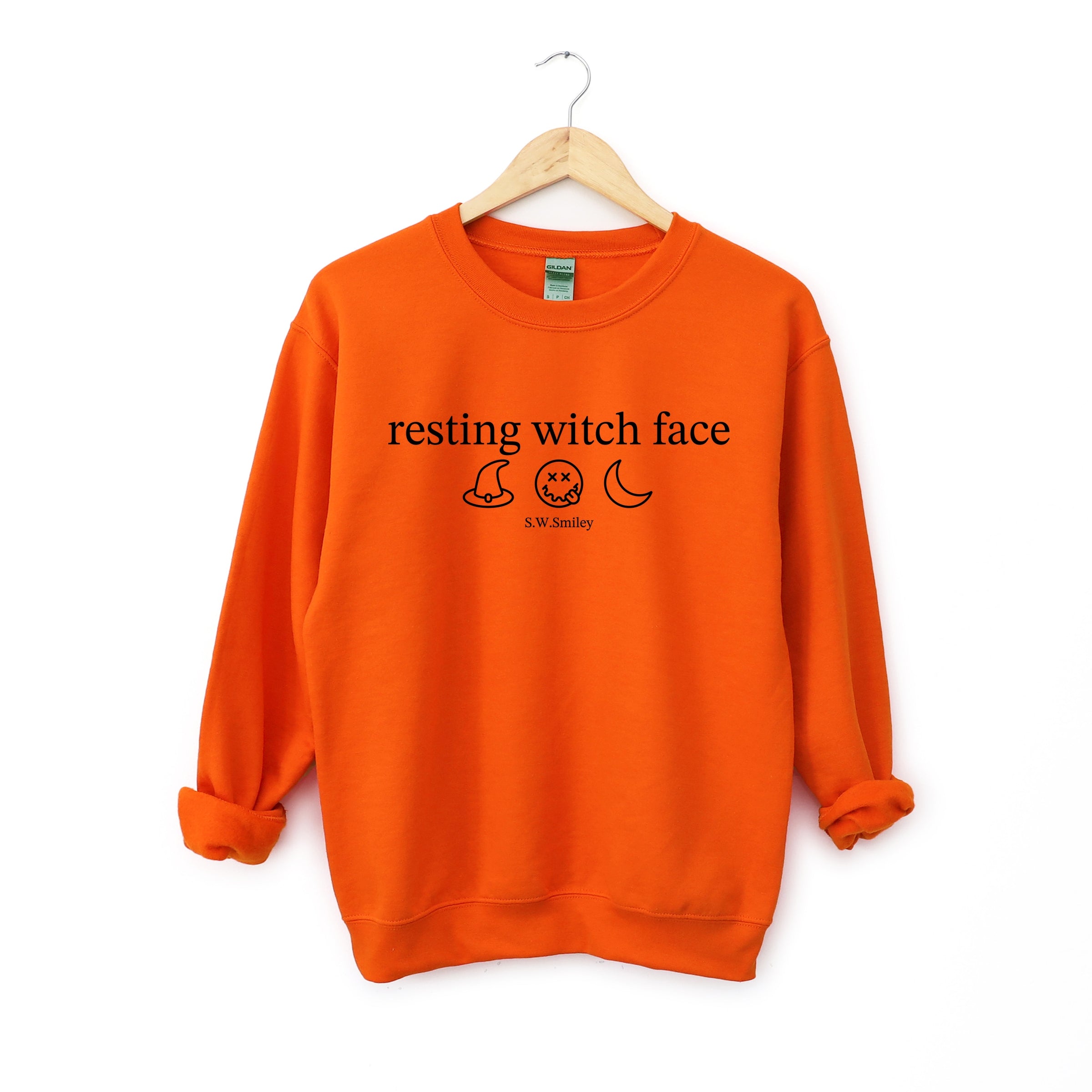 S.W.Smiley Resting Witch Face Typewriter - Women's Graphic Sweatshirt