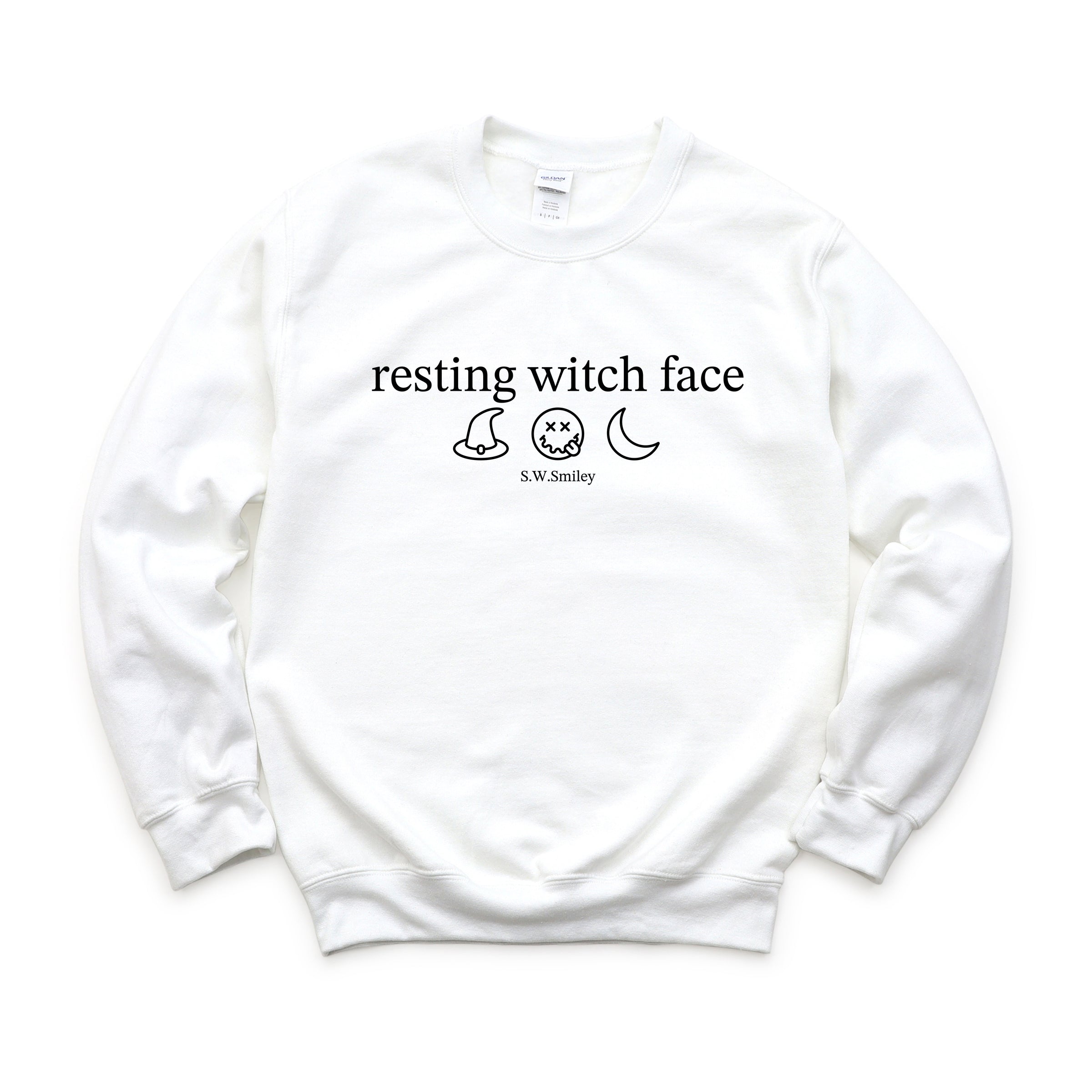 S.W.Smiley Resting Witch Face Typewriter - Women's Graphic Sweatshirt