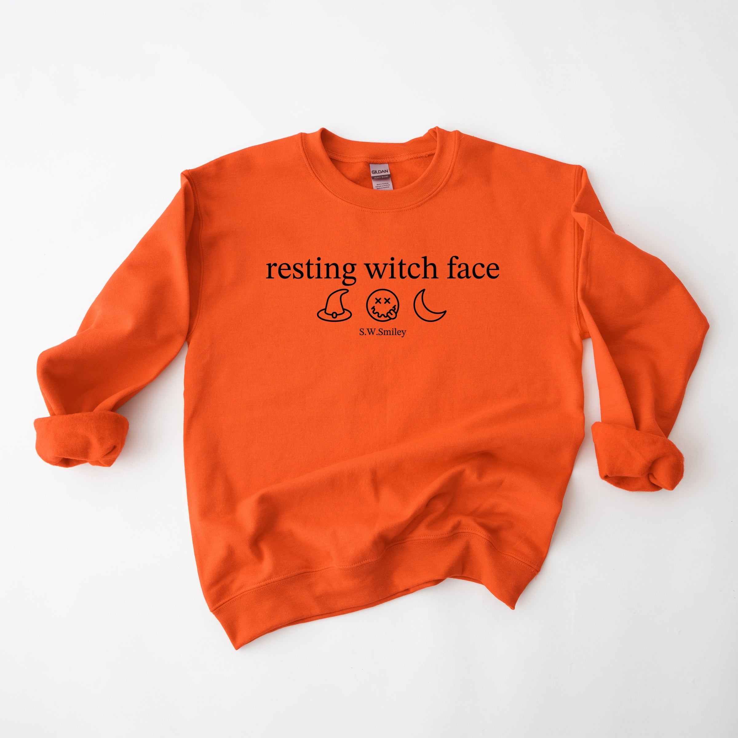 S.W.Smiley Resting Witch Face Typewriter - Women's Graphic Sweatshirt