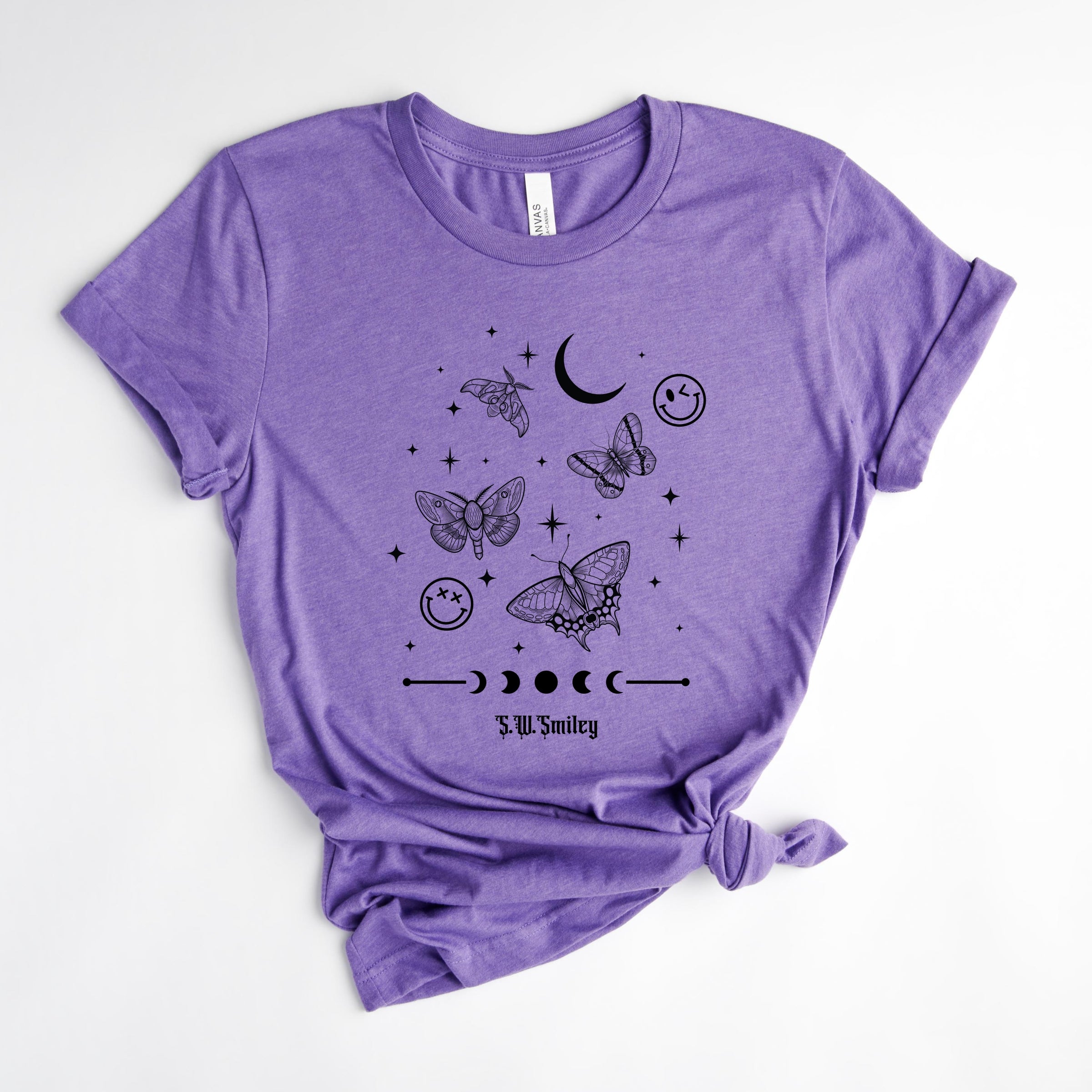 S.W.Smiley Witchy Moth - Women's Short Sleeve Graphic T-Shirt