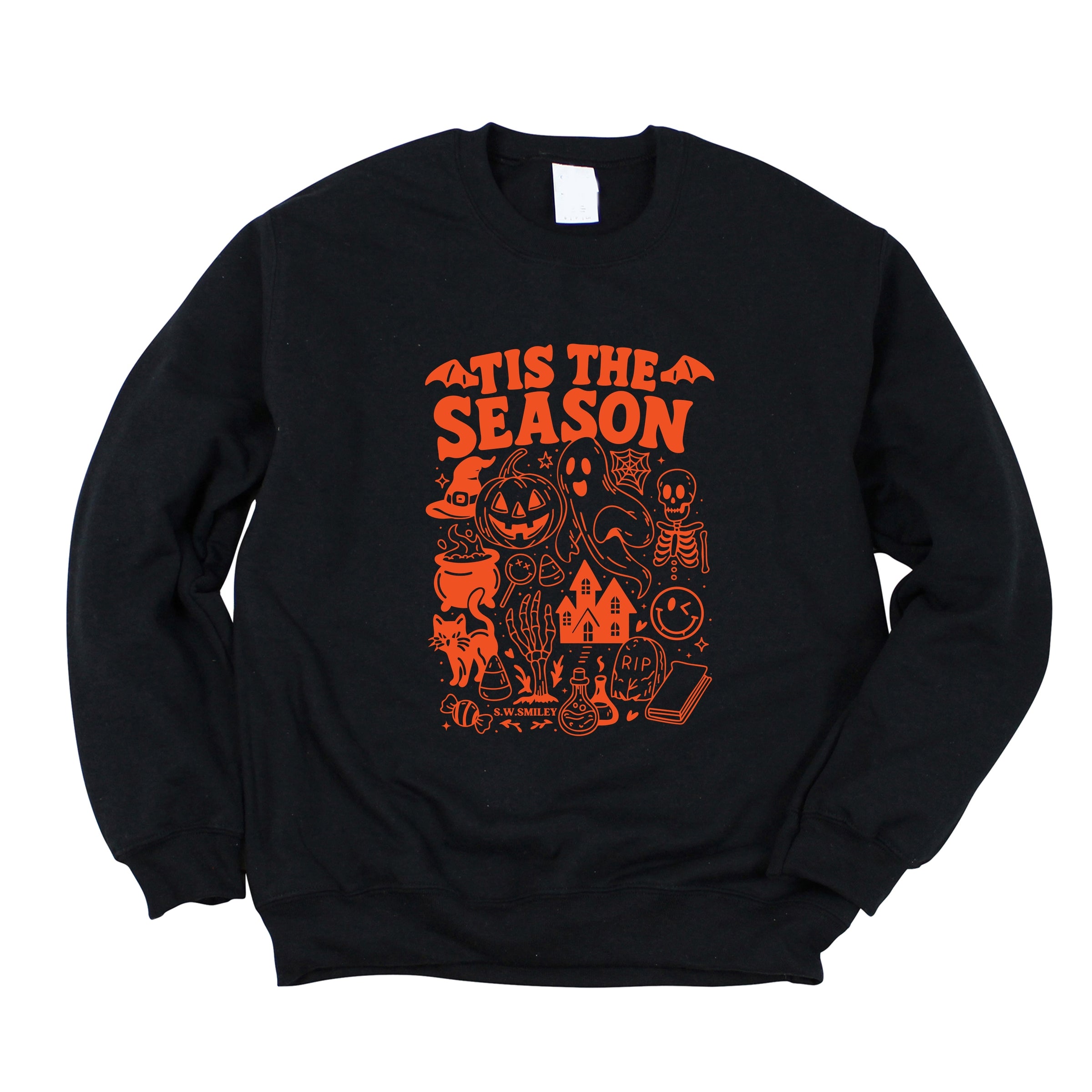 S.W.Smiley Tis The Season Halloween - Women's Graphic Sweatshirt