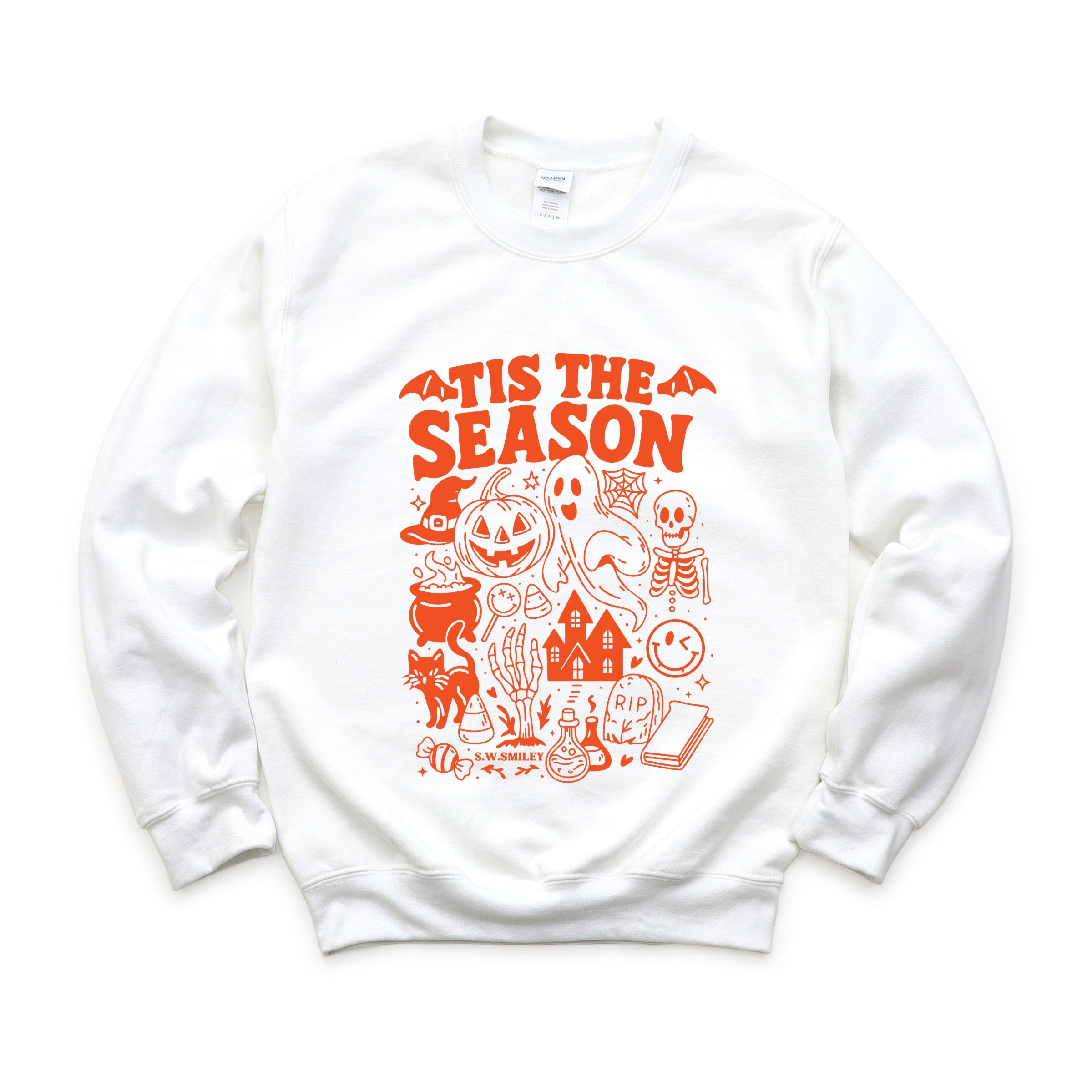 S.W.Smiley Tis The Season Halloween - Women's Graphic Sweatshirt