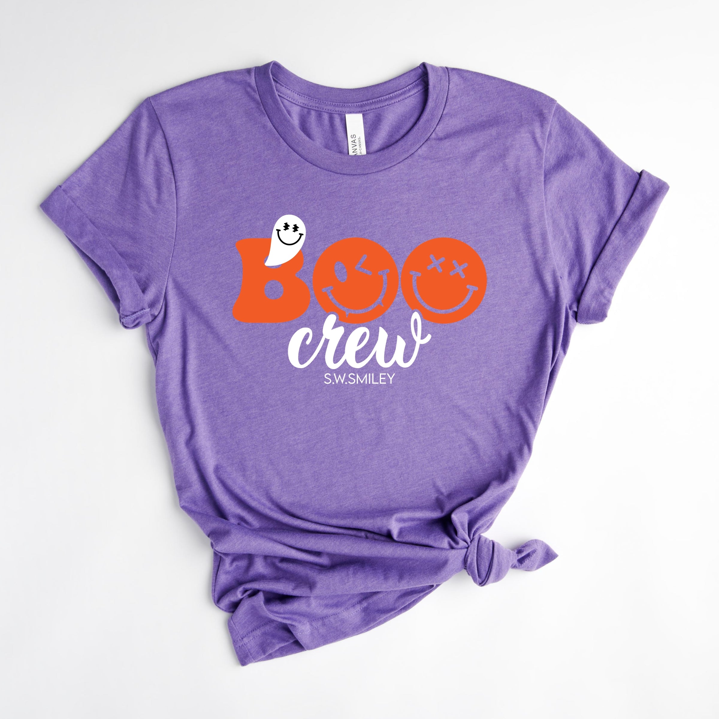 S.W.Smiley Boo Crew - Women's Short Sleeve Graphic T-Shirt