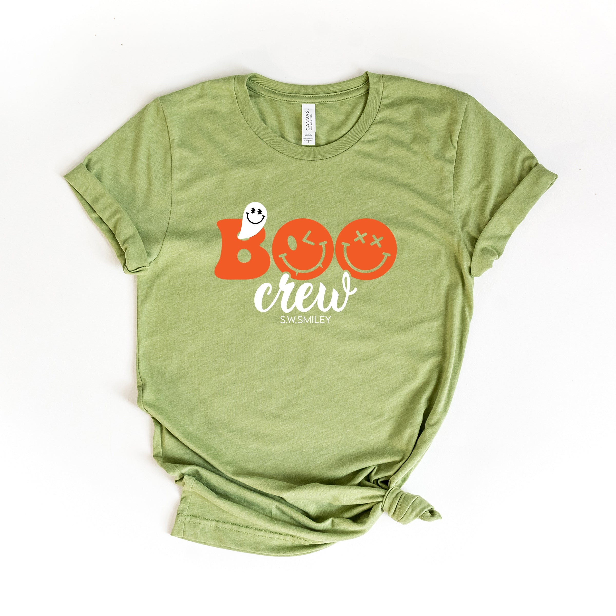 S.W.Smiley Boo Crew - Women's Short Sleeve Graphic T-Shirt