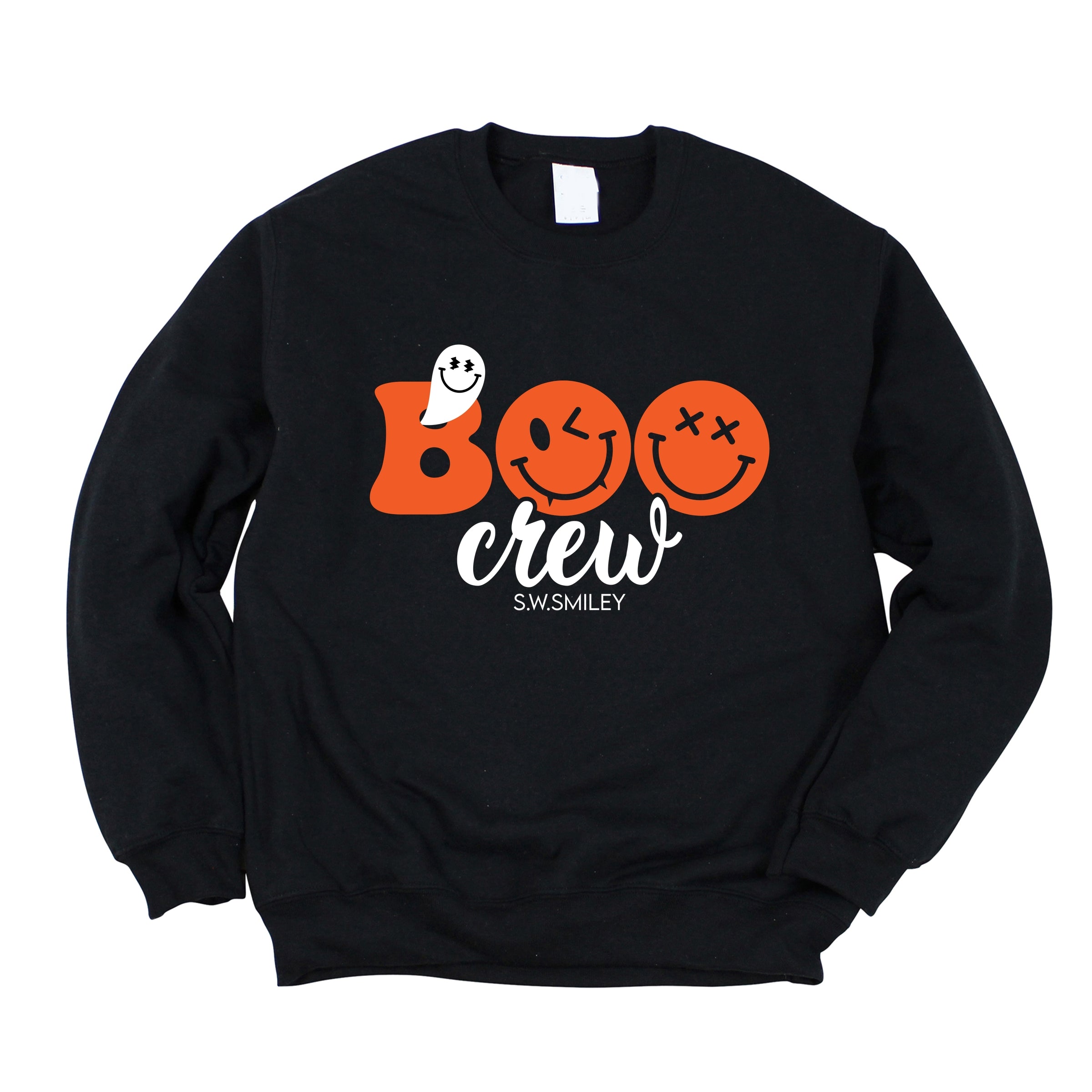 S.W.Smiley Boo Crew - Women's Graphic Sweatshirt