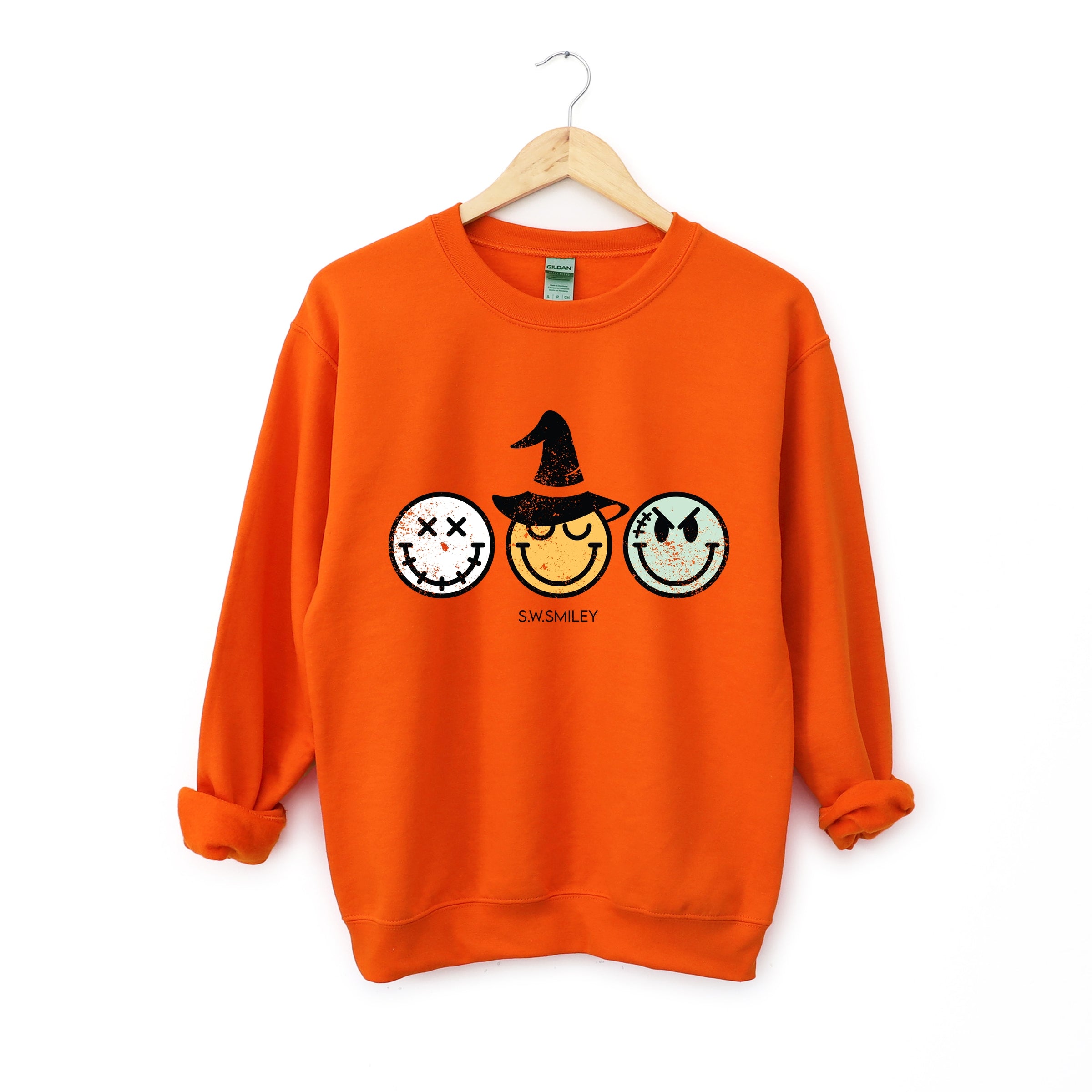 S.W.Smiley Skeleton Witchy Monster - Women's Graphic Sweatshirt
