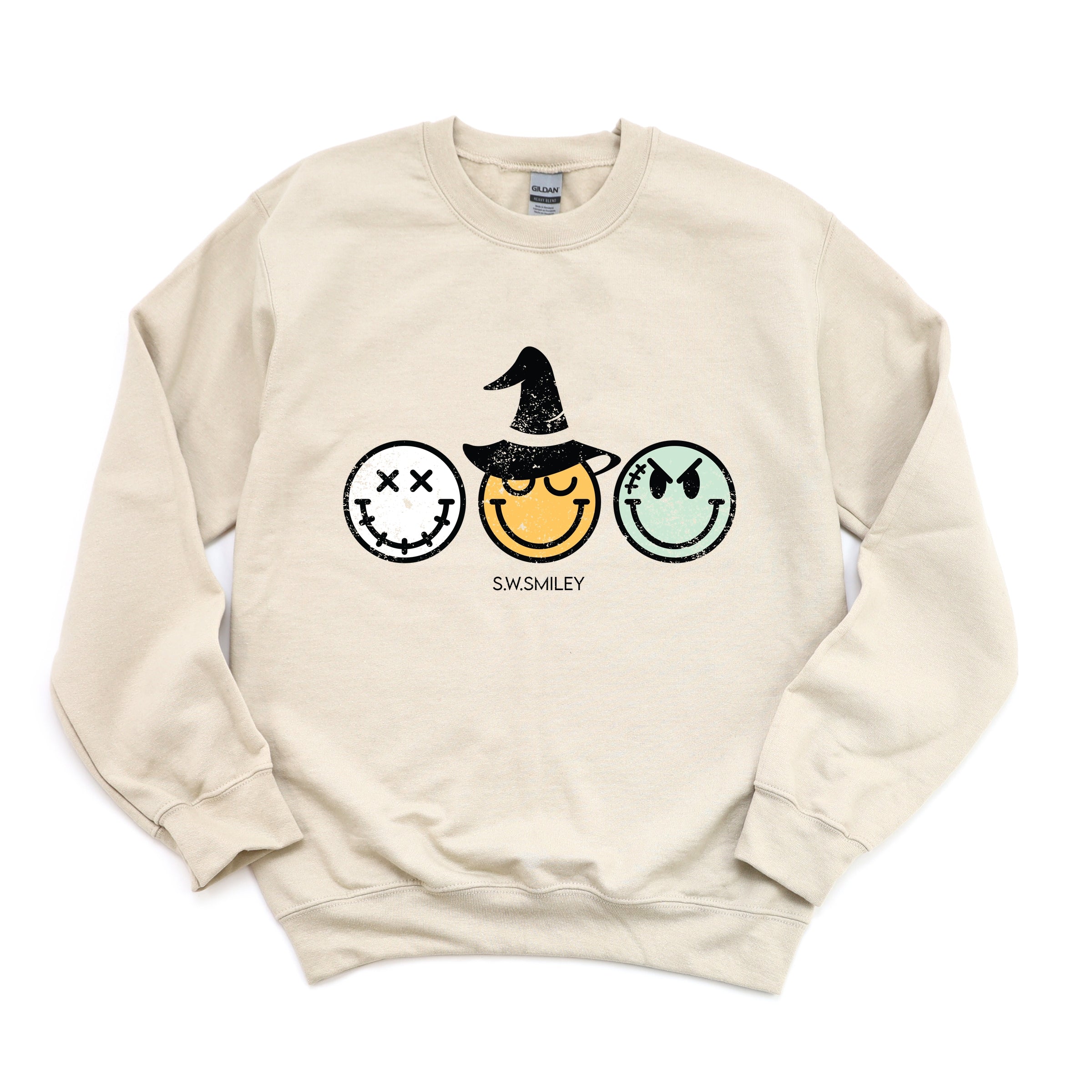 S.W.Smiley Skeleton Witchy Monster - Women's Graphic Sweatshirt